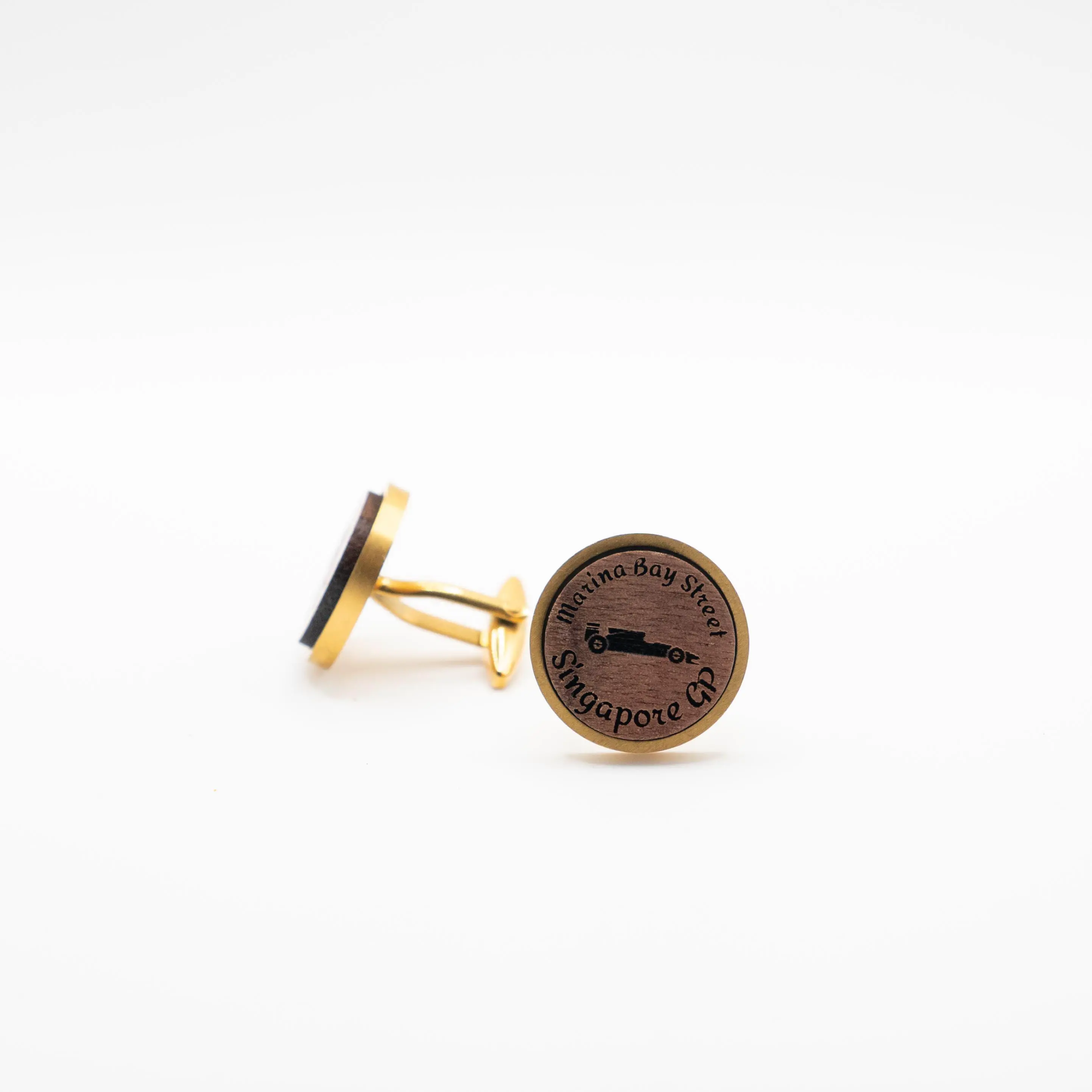 Singapore F1 Grand Prix Wooden Cufflinks