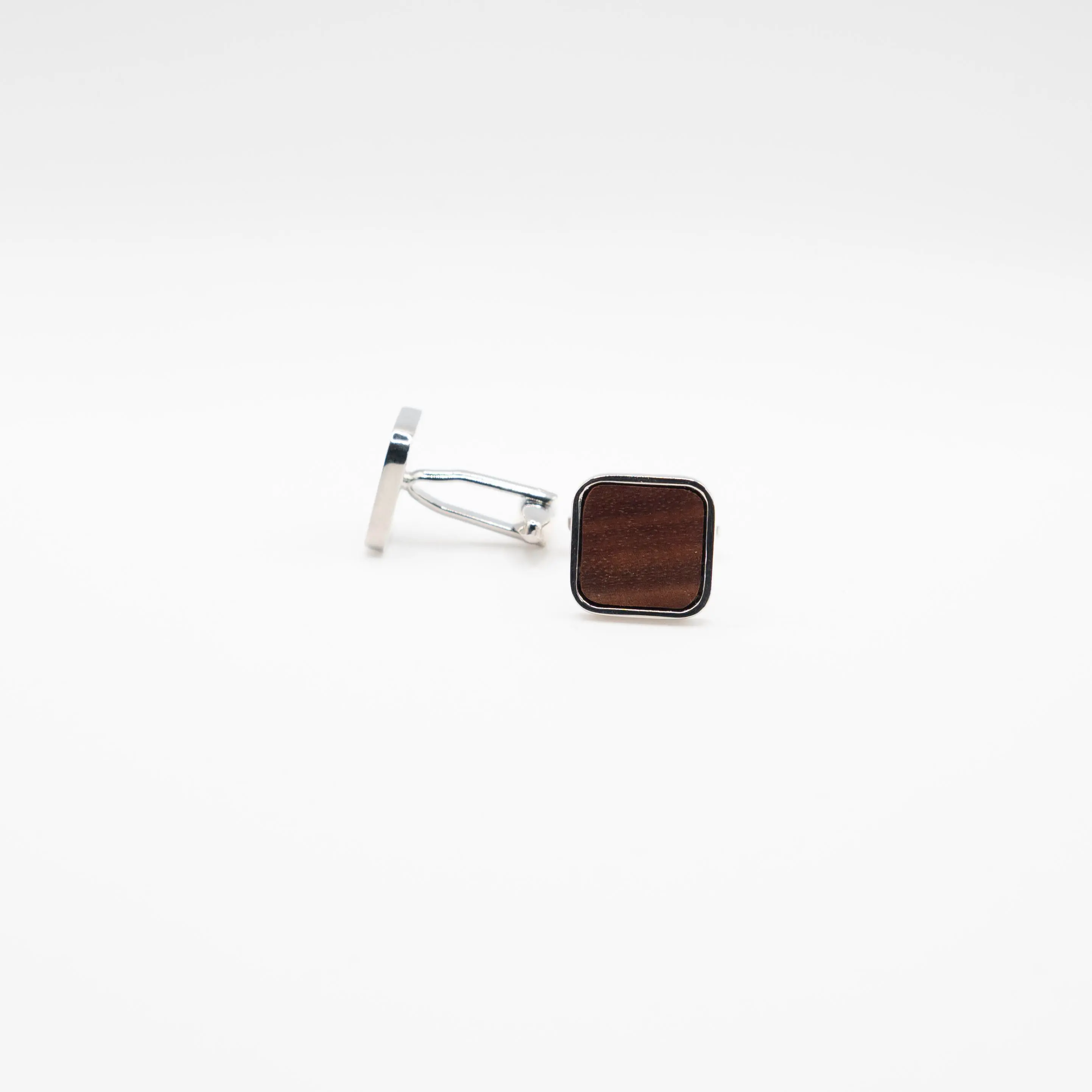 Square 15mm Wood Cufflink