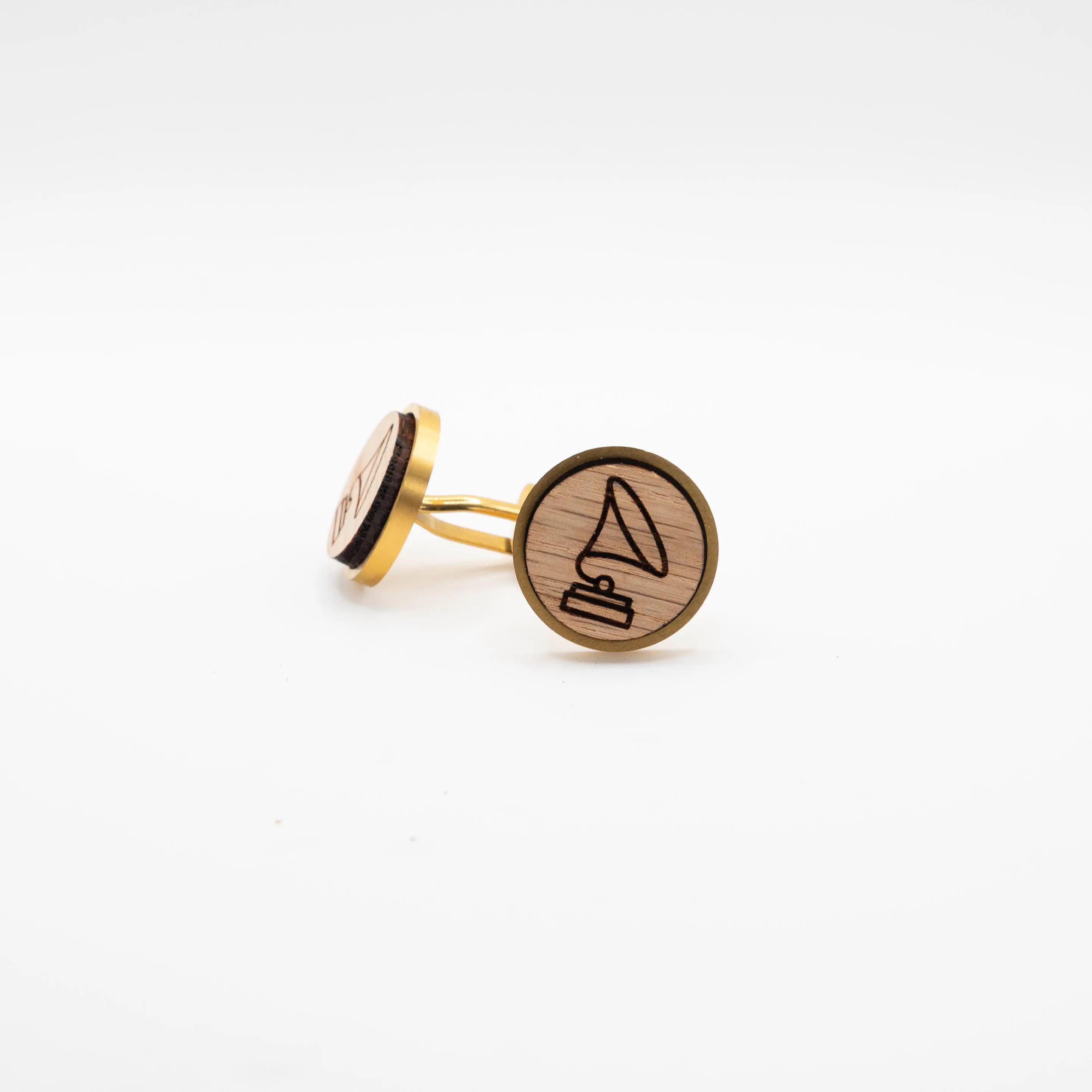 Phonograph Wooden Cufflinks