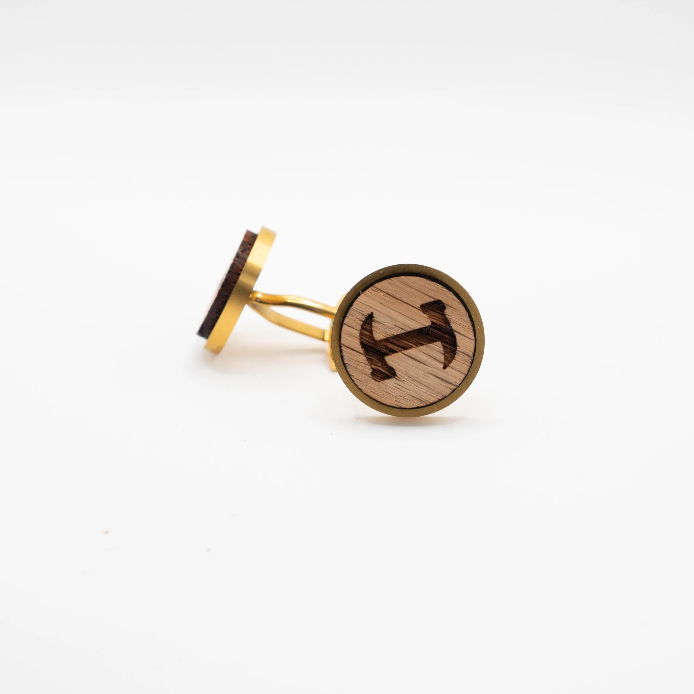 Stonecutters Symbol Wooden Cufflinks