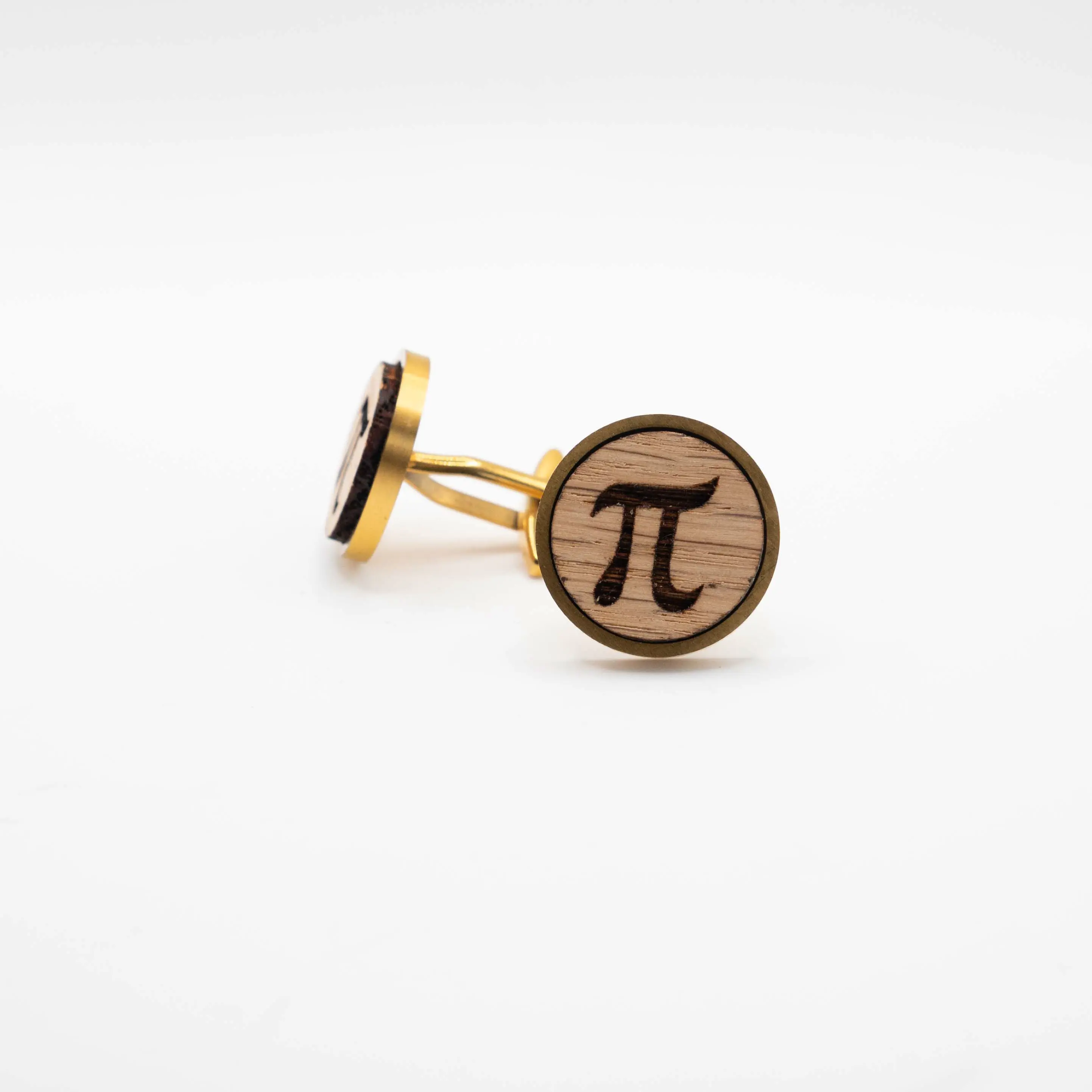 Pi Wooden Cufflinks