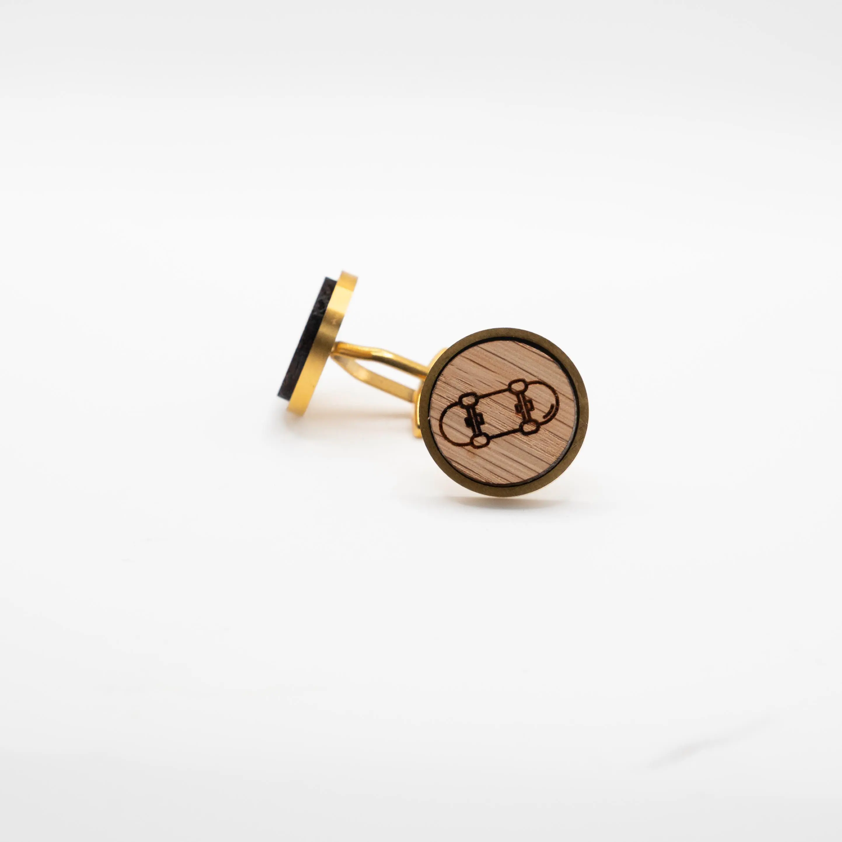 Skateboard Wooden Cufflinks