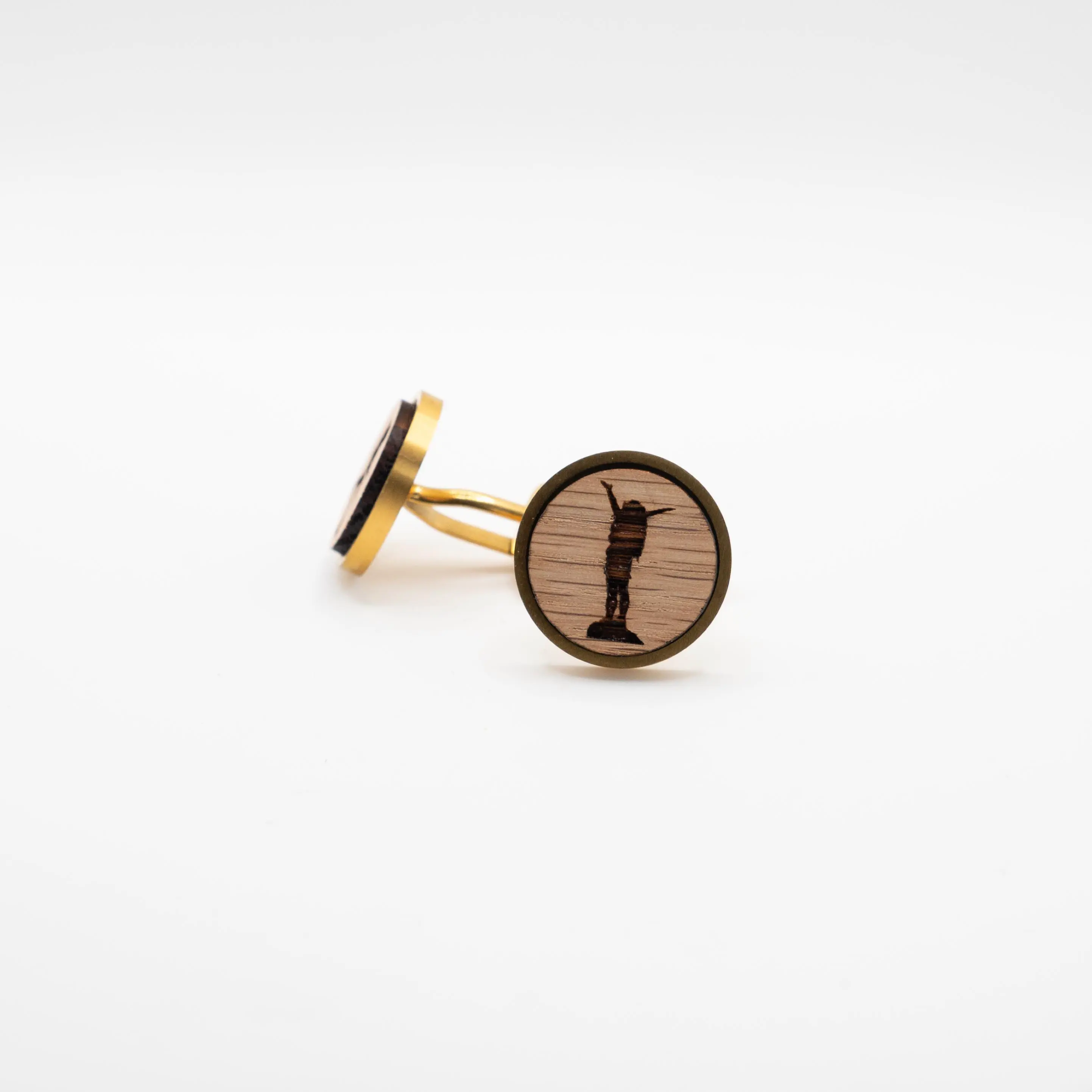 Hiking Wooden Cufflinks