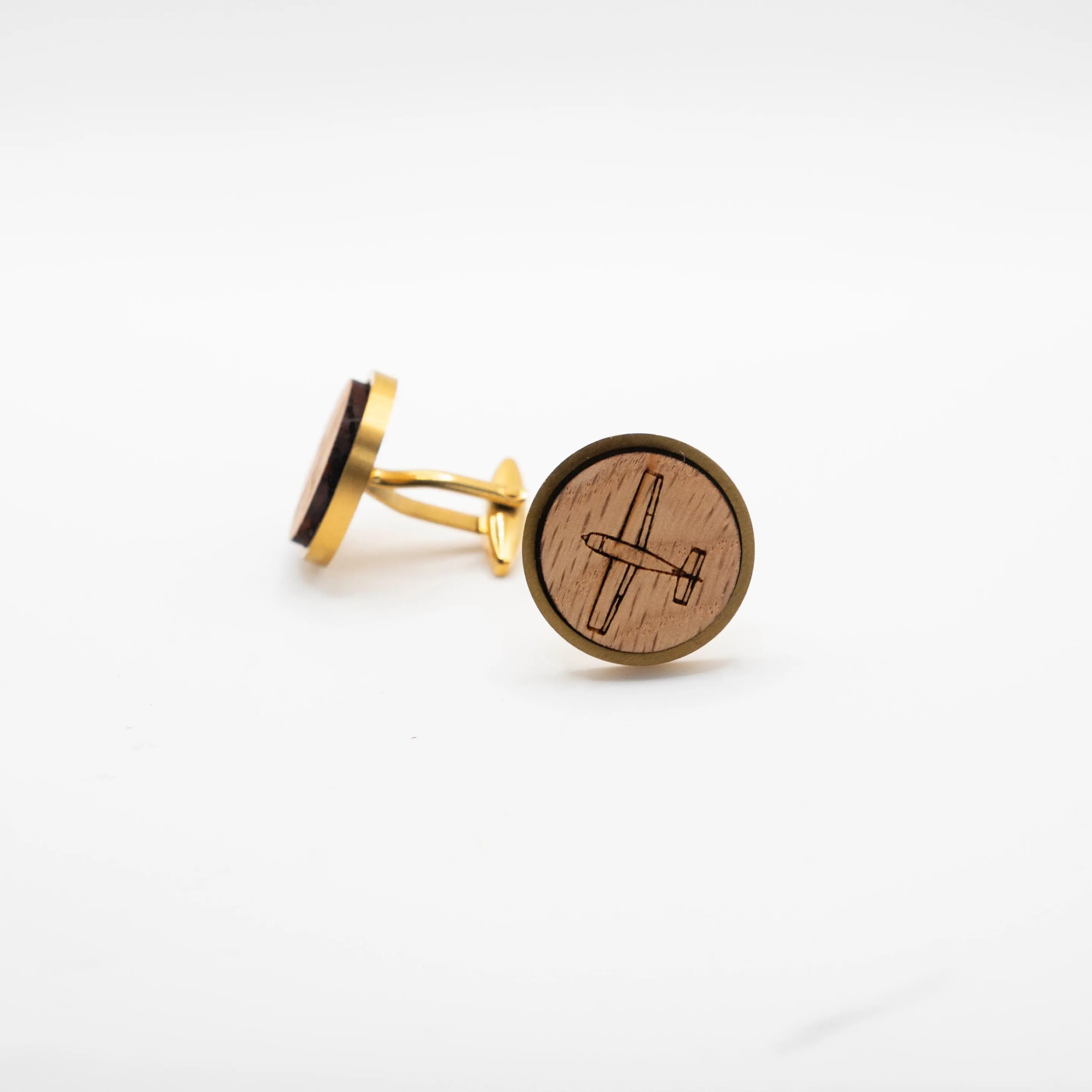 Airplane IV Wooden Cufflinks
