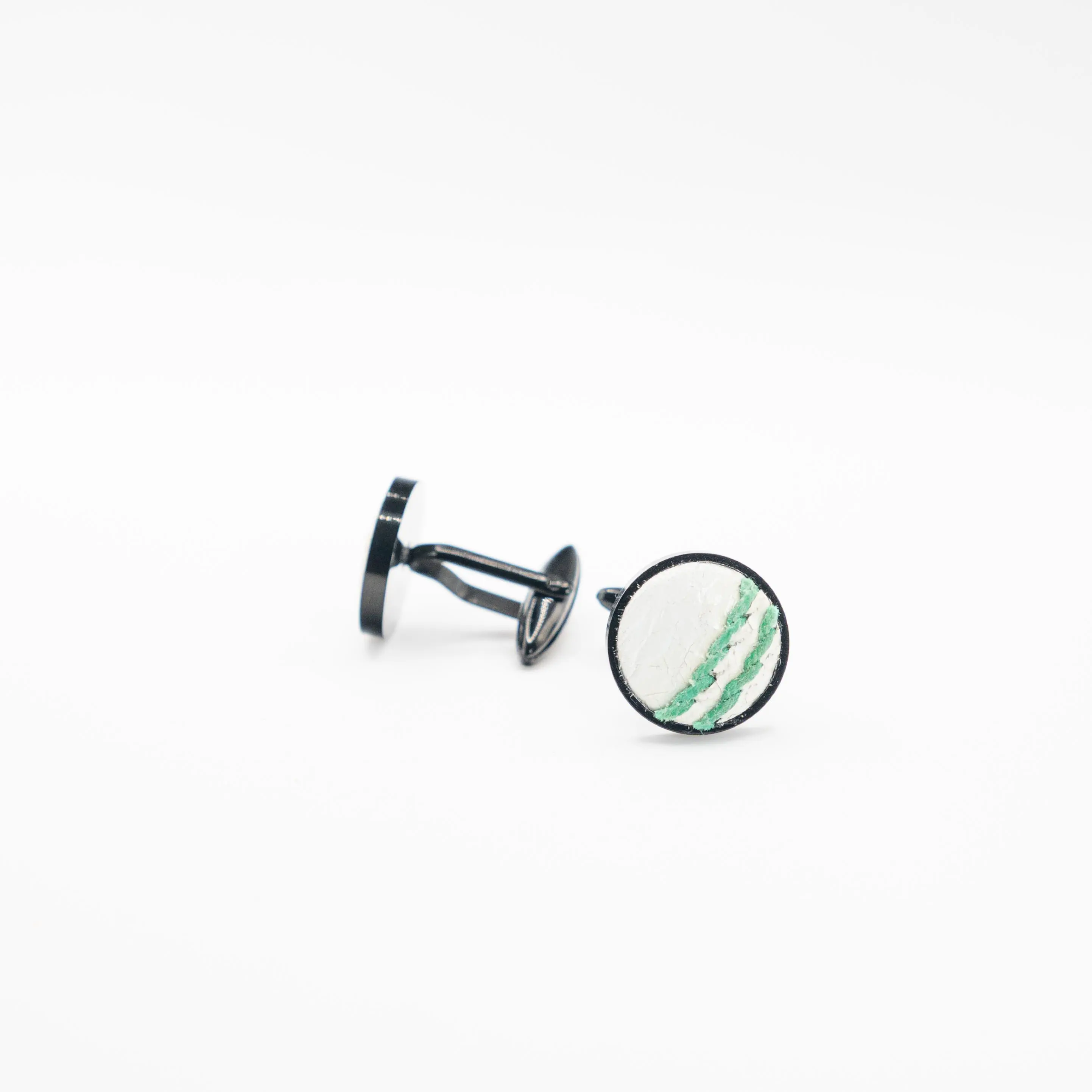 White CRICKET Ball Cufflinks