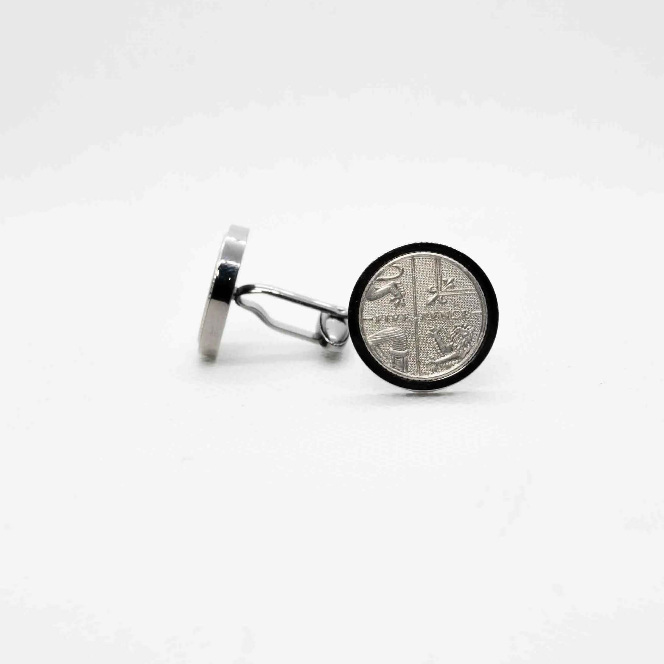 United Kingdom 5 Pence Royal Shield Coin Cufflink
