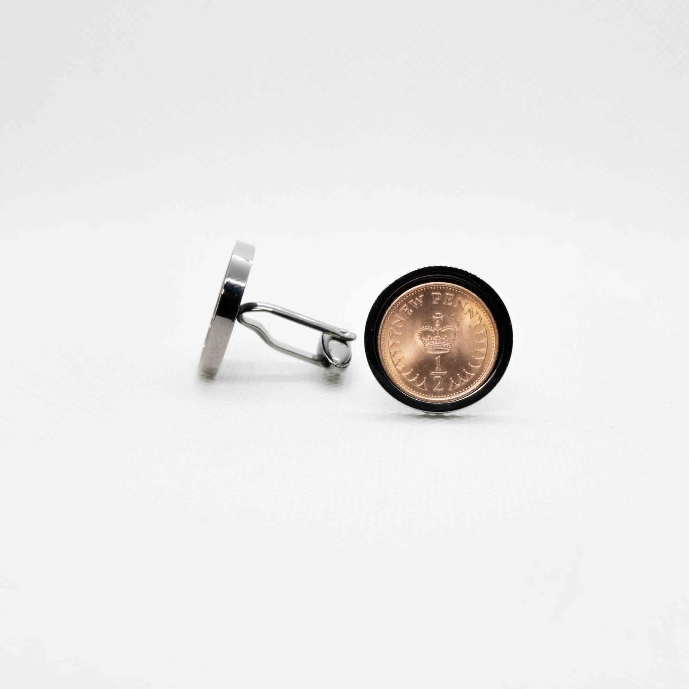 United Kingdom Half New Penny Coin Cufflink