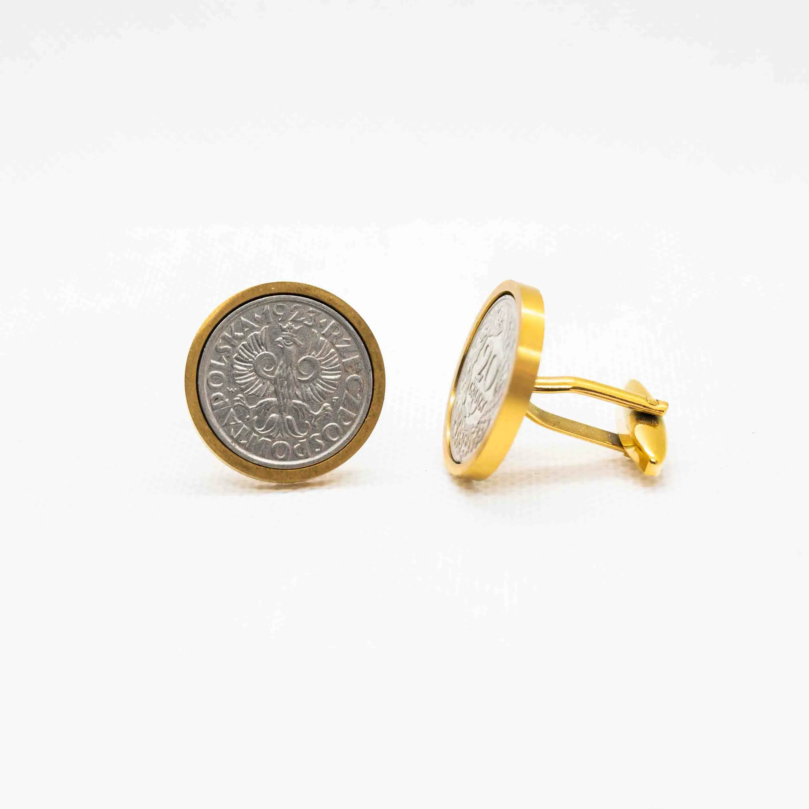 Poland 20 Groszy Coin Cufflinks