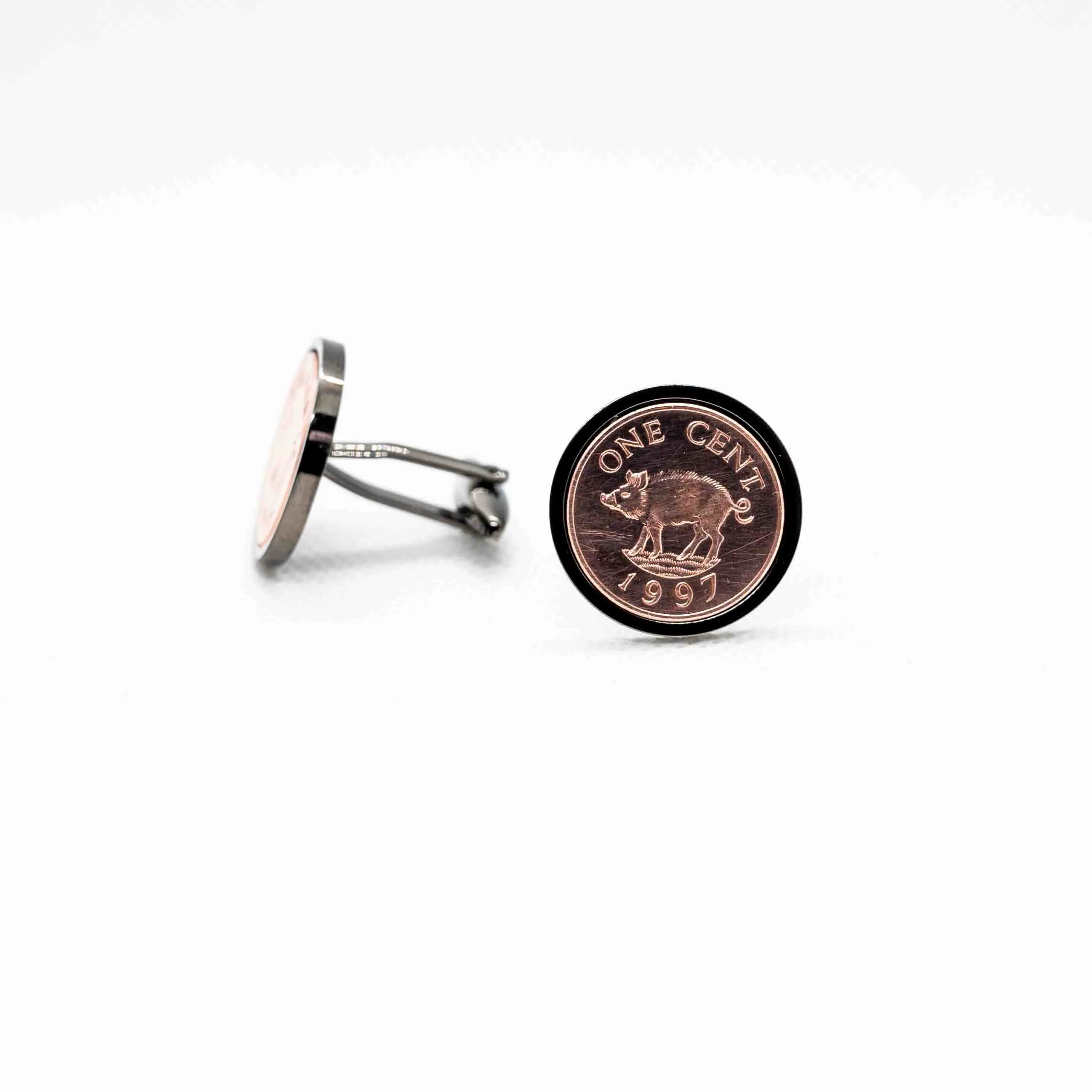 Bermuda 1 Cents Coin Cufflinks