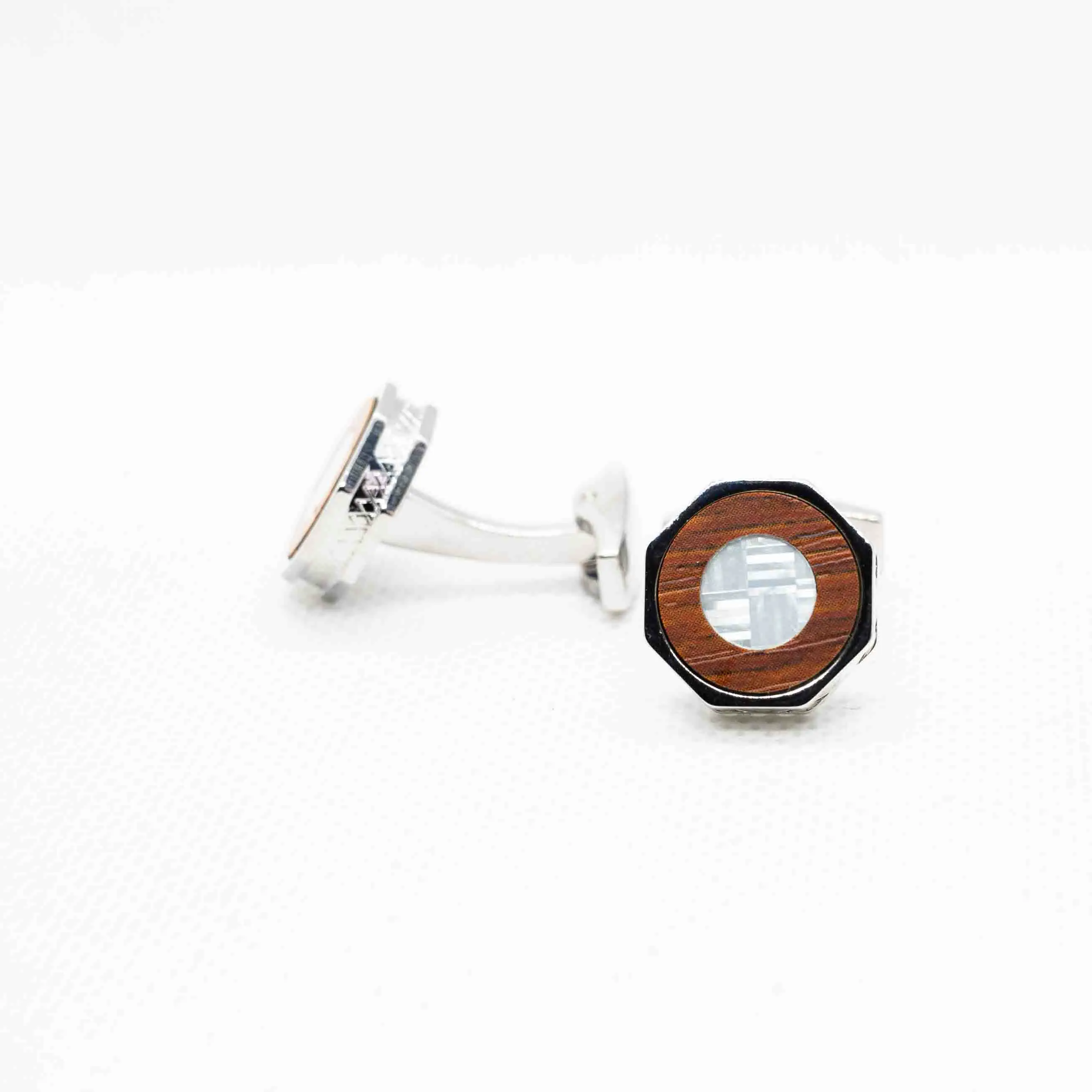 Solid Brass and Wood Luxury Wood Cufflink
