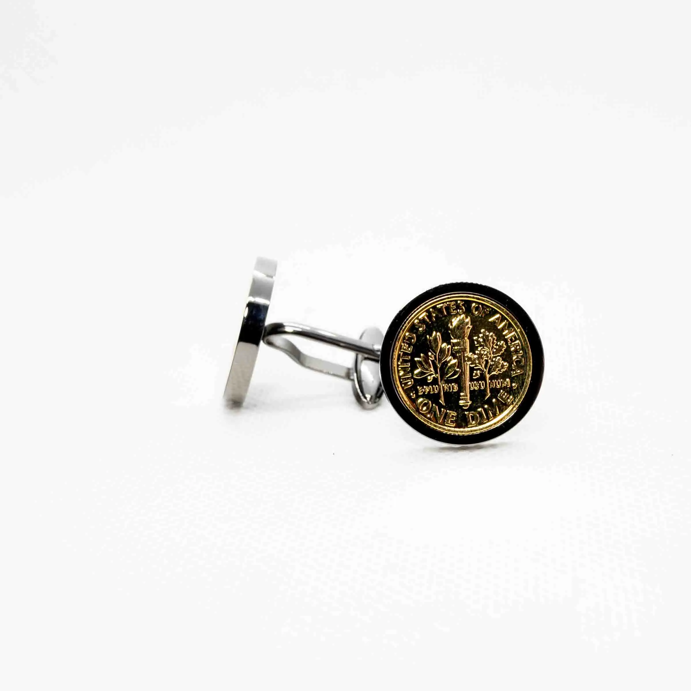 America 10 Cent 24K GOLD Plated Cufflink