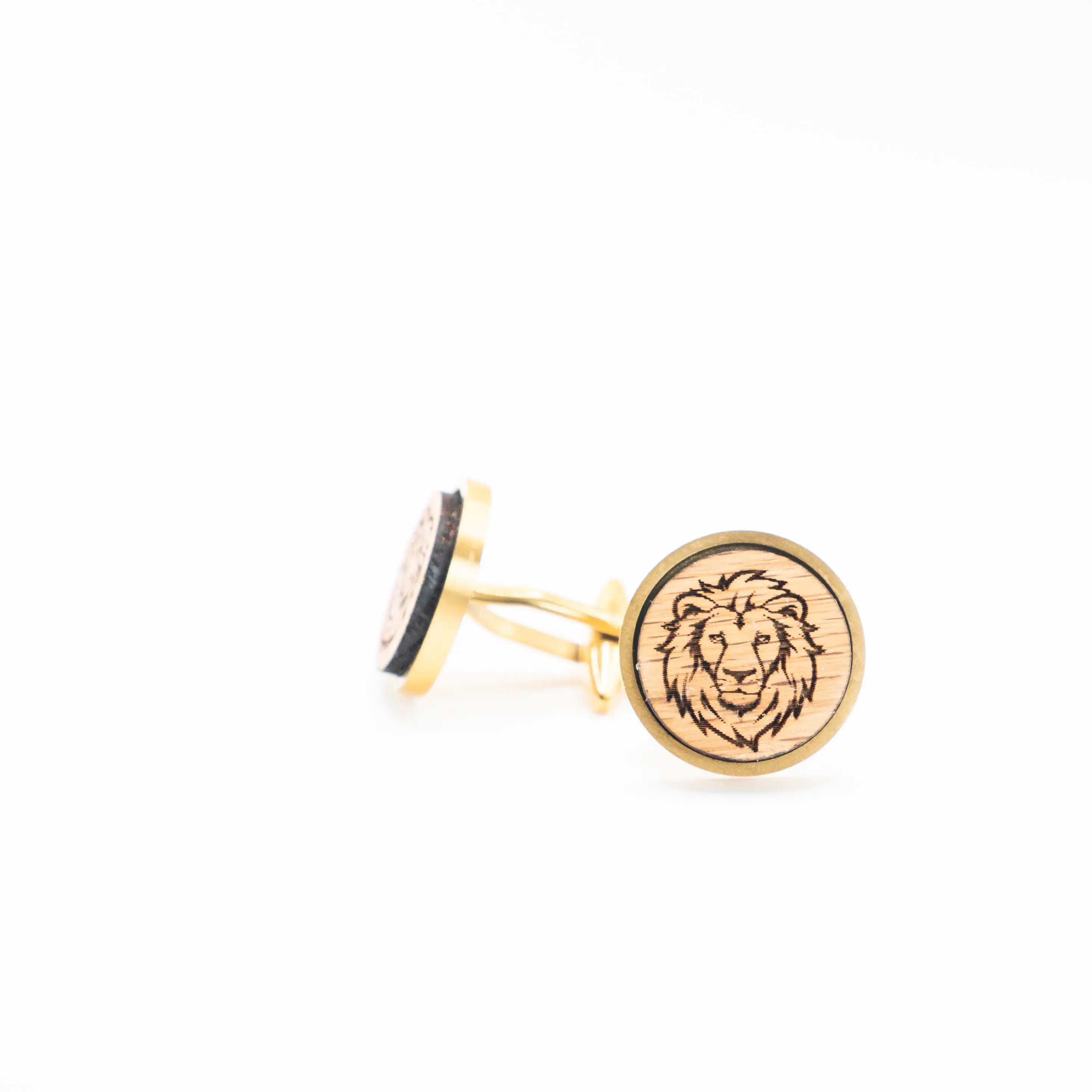 African Lion Head Cufflink