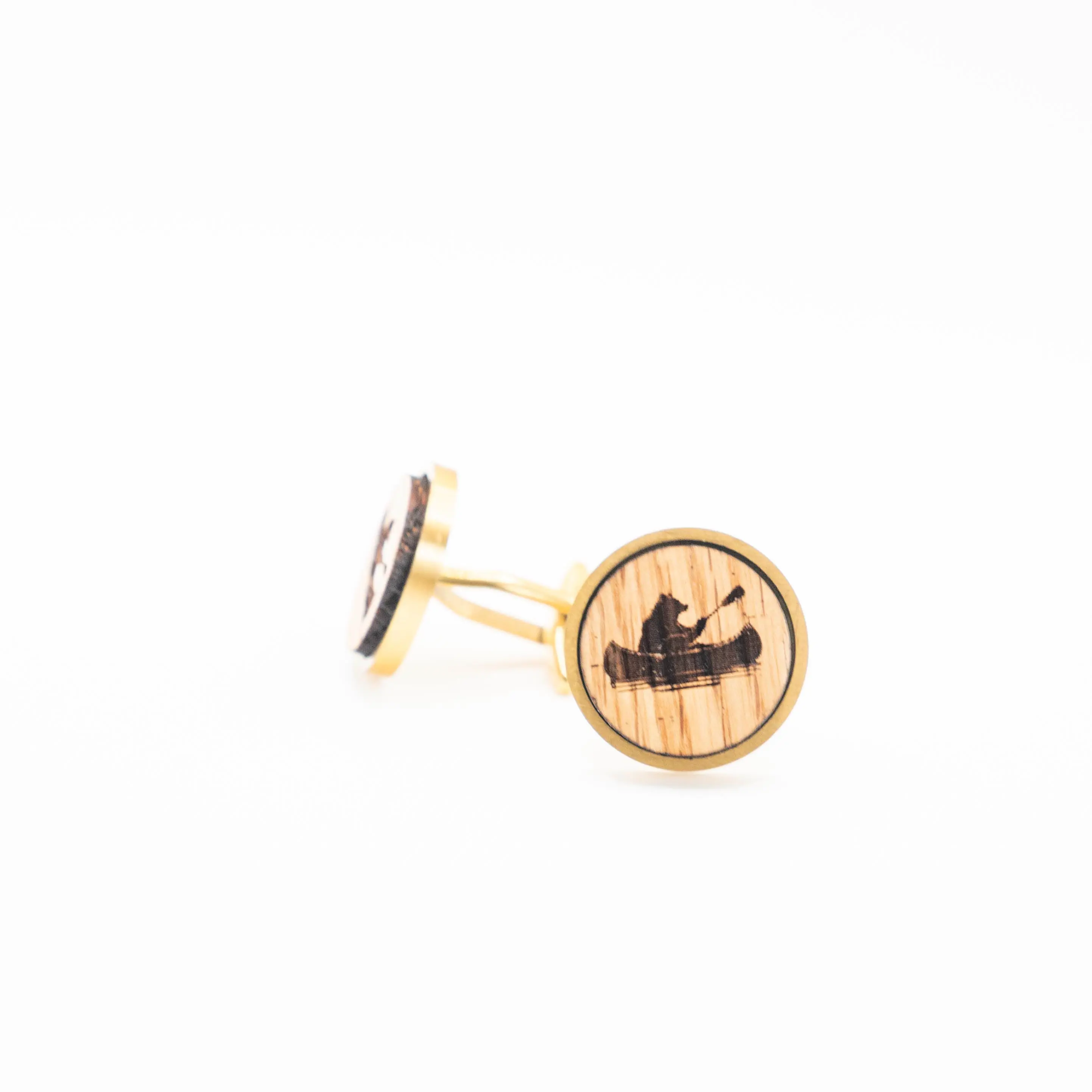 Bear Canoe Cufflinks