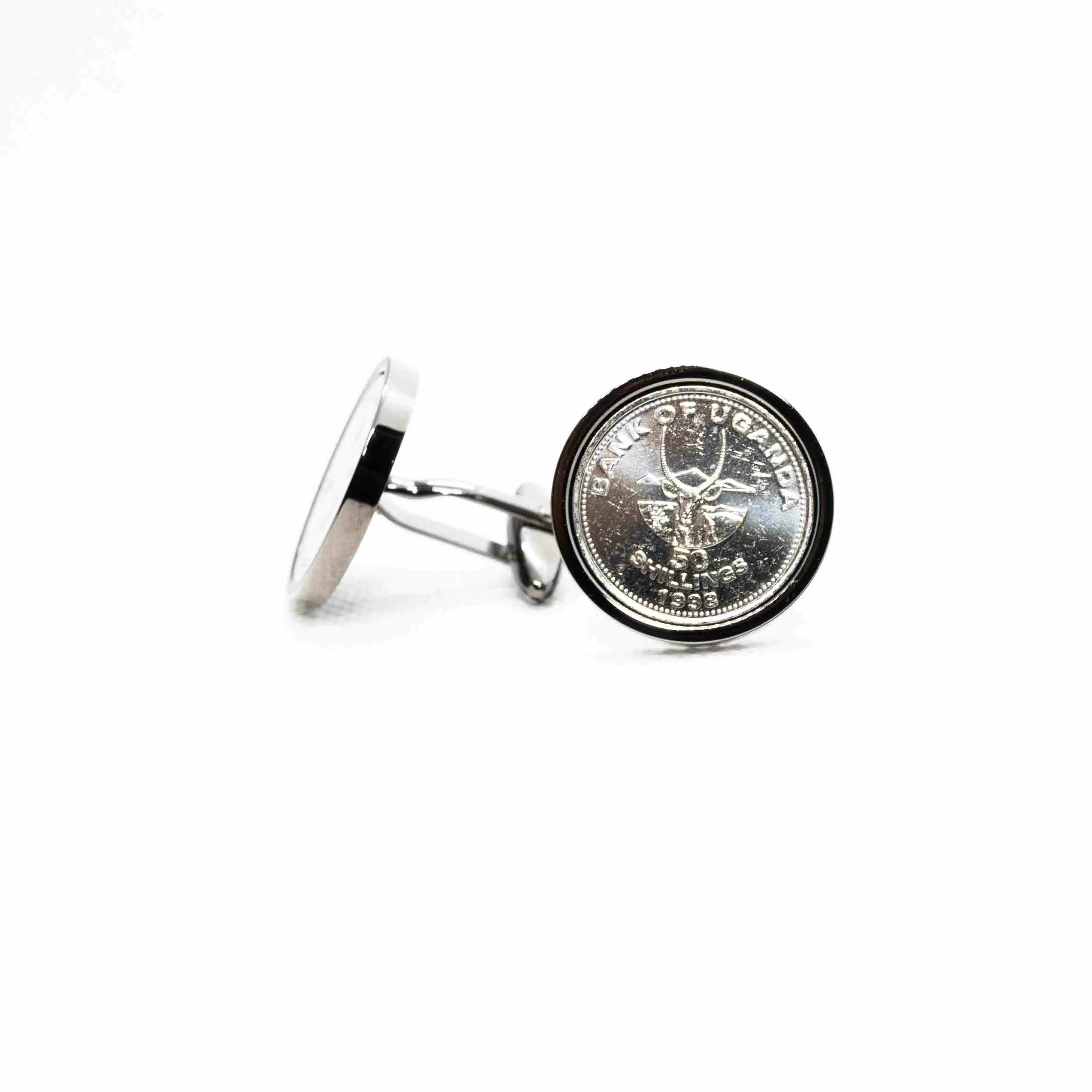 Uganda 50 Shillings Coin Cufflinks
