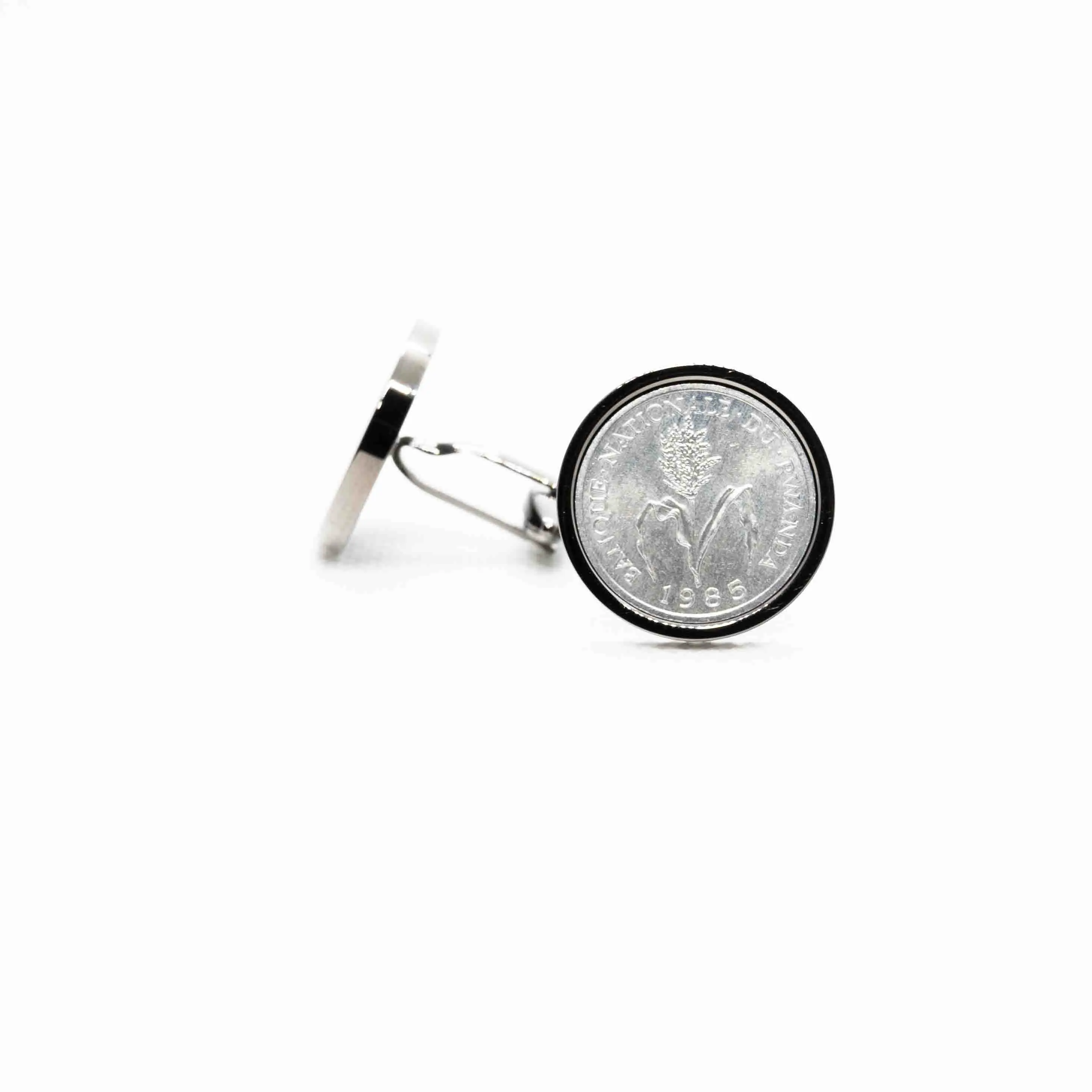 Rwanda 1 Franc Coin Cufflinks