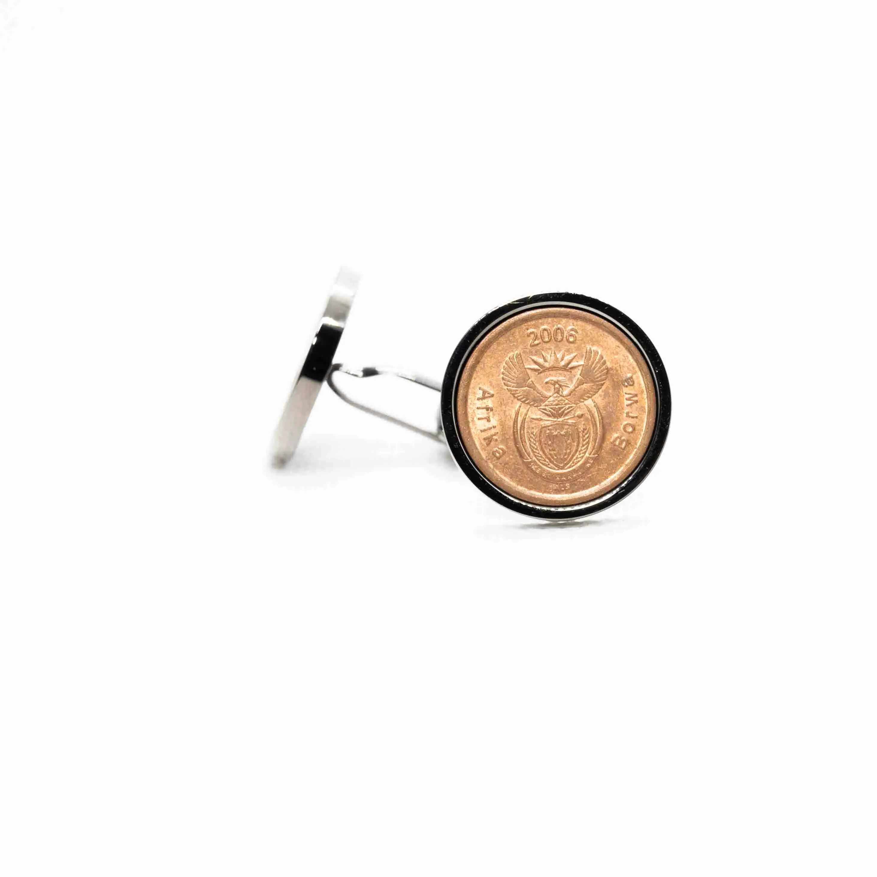 South Africa 5 Cent Zulu Coin Cufflinks