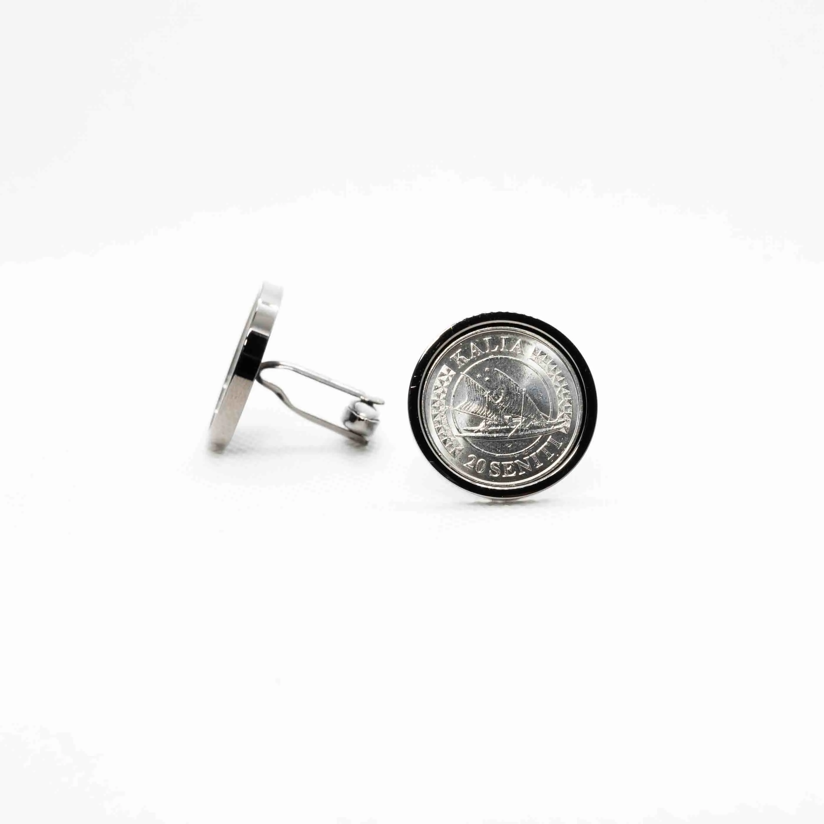 Tonga 20 Seniti Coin Cufflinks