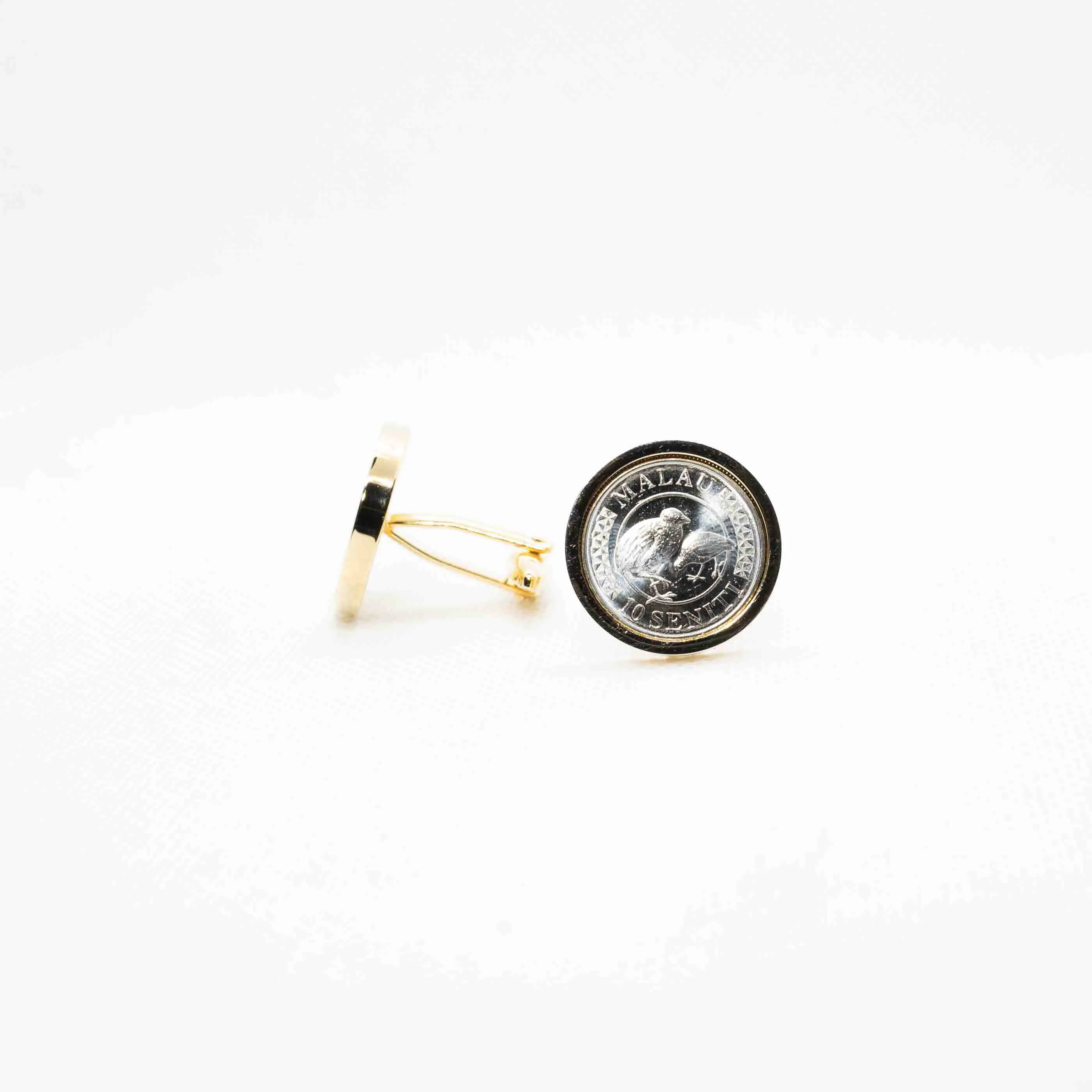 Tonga 10 Seniti Coin Cufflinks