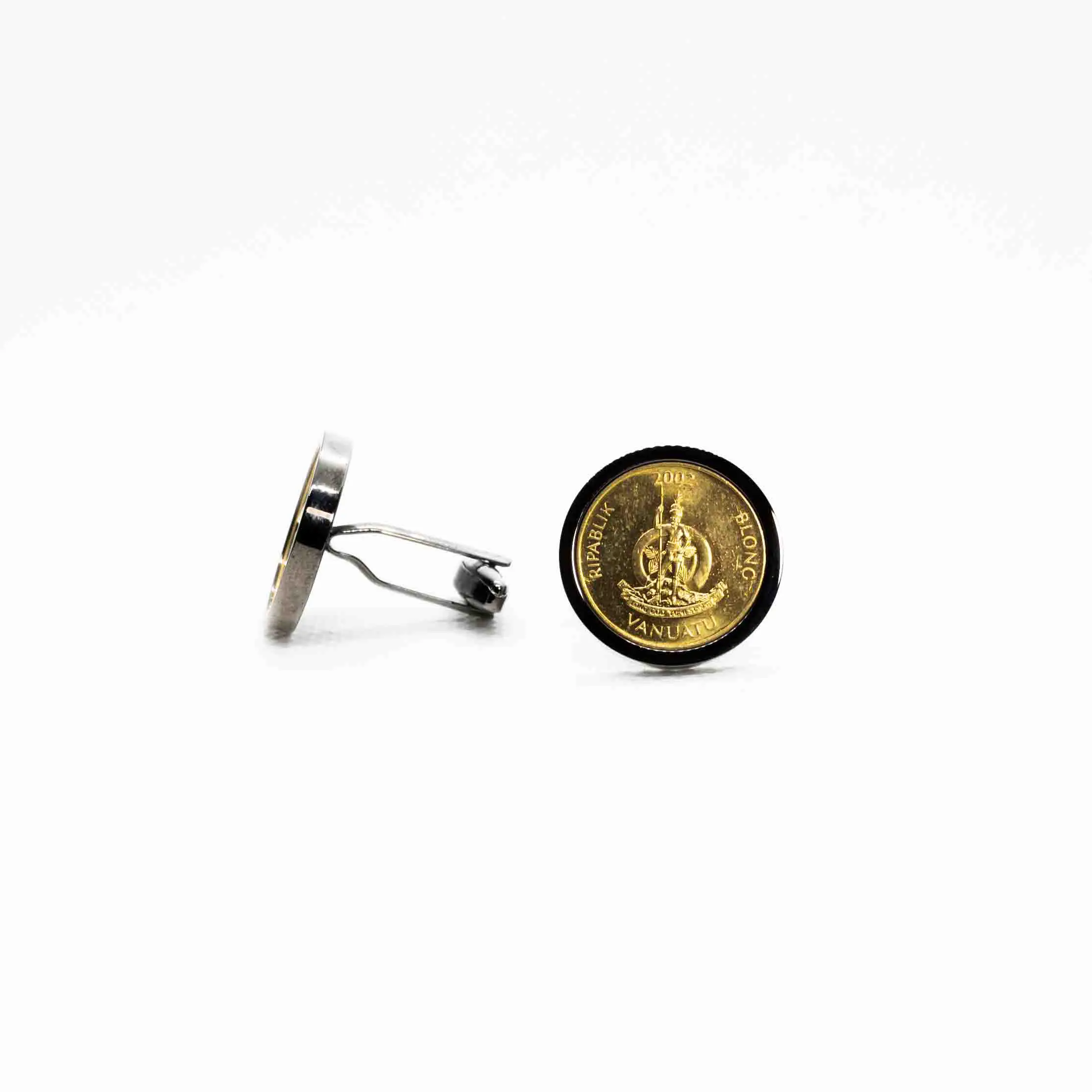 Vanuatu 1 vatu Coin Cufflinks