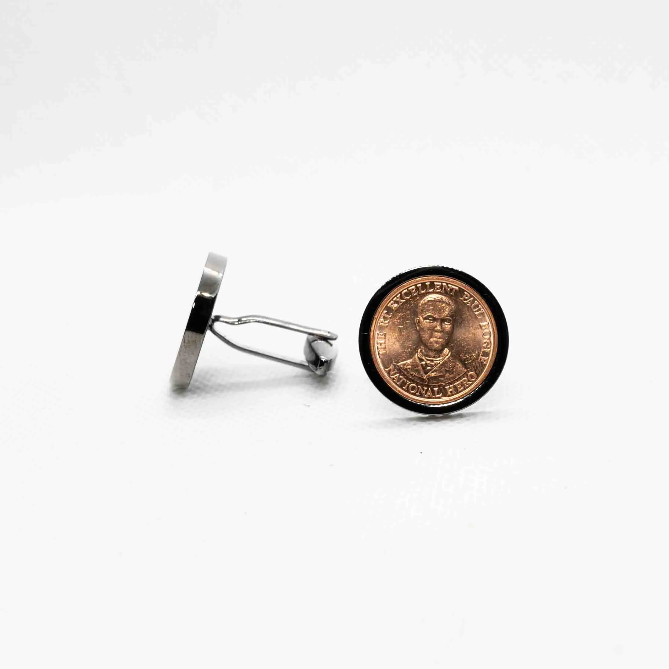 Jamaica 10 Cent Copper Coin Cufflink