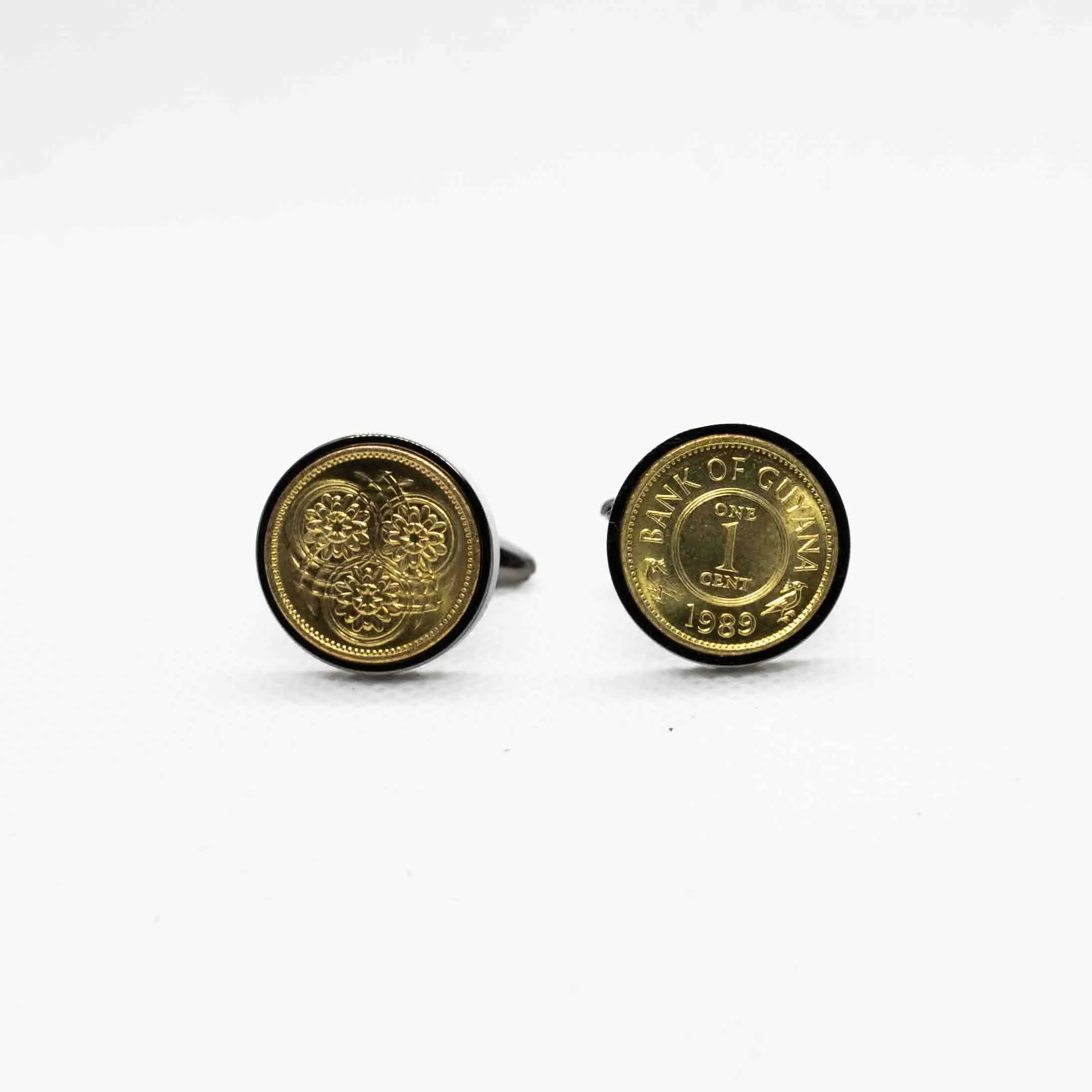 Guyana 1 Cent Coin Cufflinks