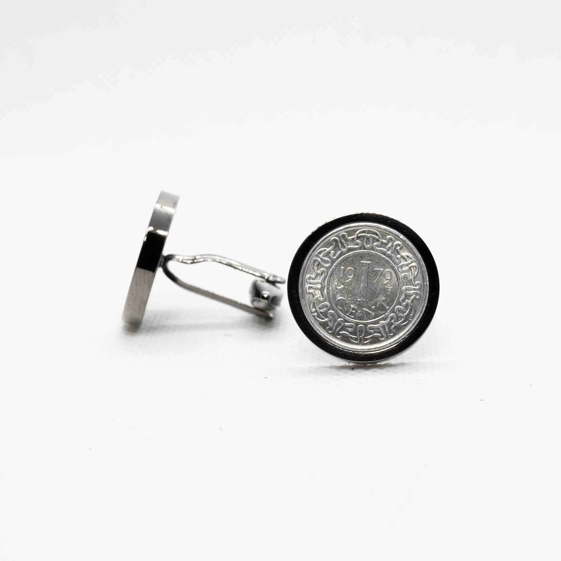 Suriname 1 Cent Coin Cufflinks
