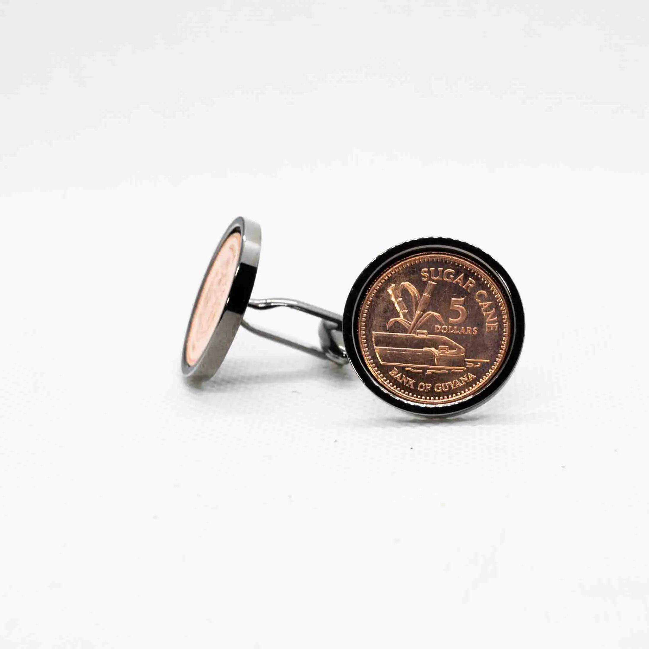 Guyana 5 Dollars Cufflinks