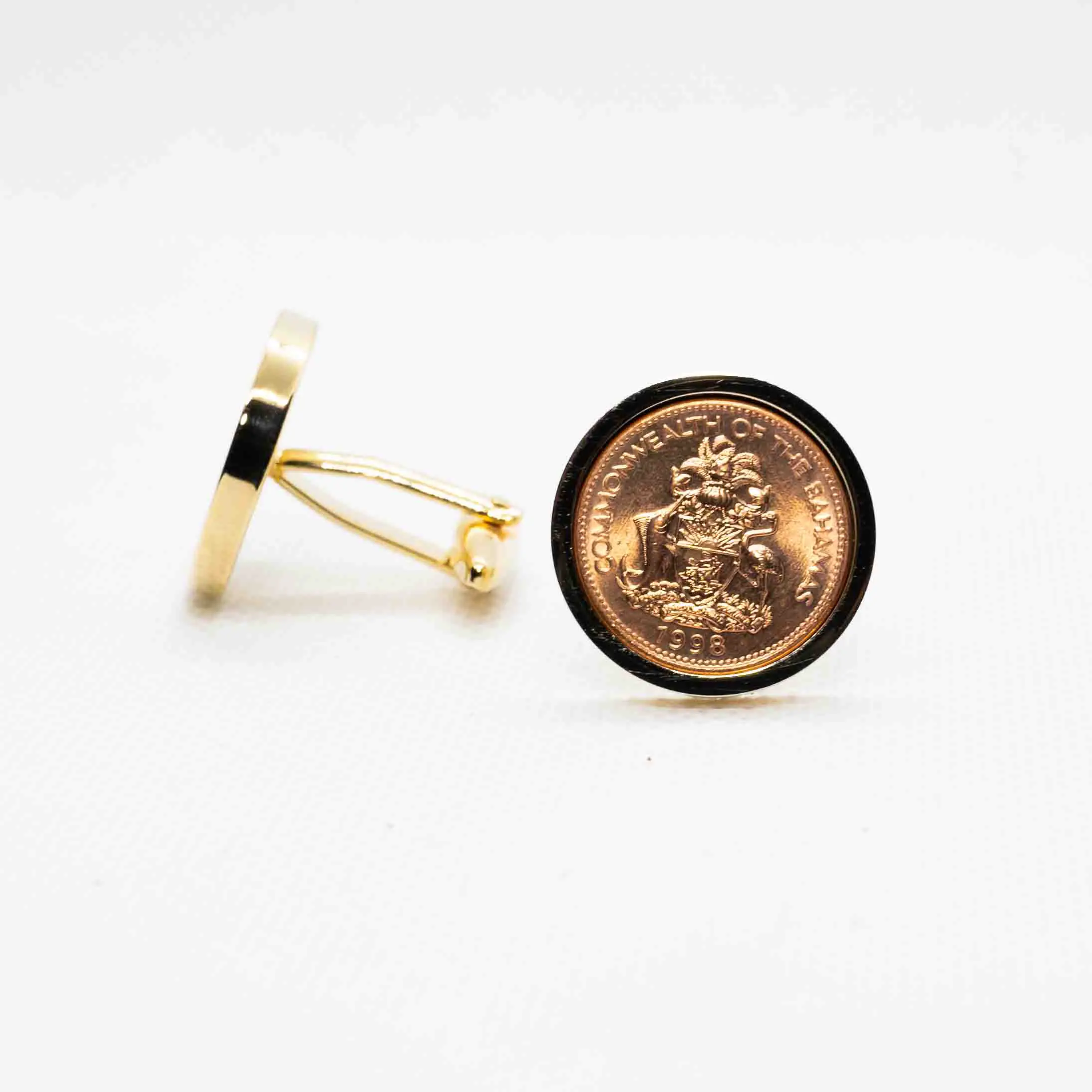 Bahamas 1 Cent Coin Cufflink
