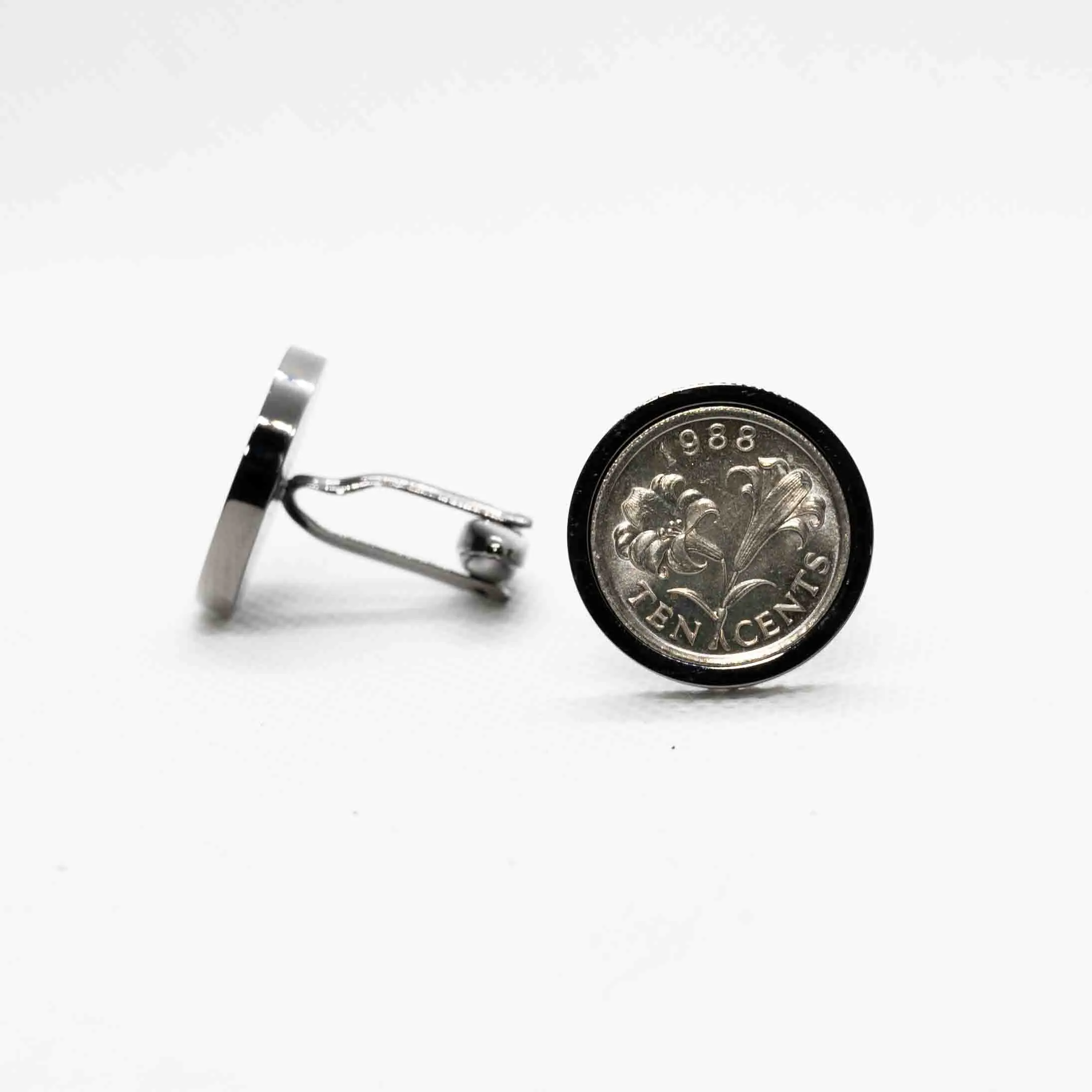 Bermuda 10 Cents- Elizabeth II Coin Cufflinks
