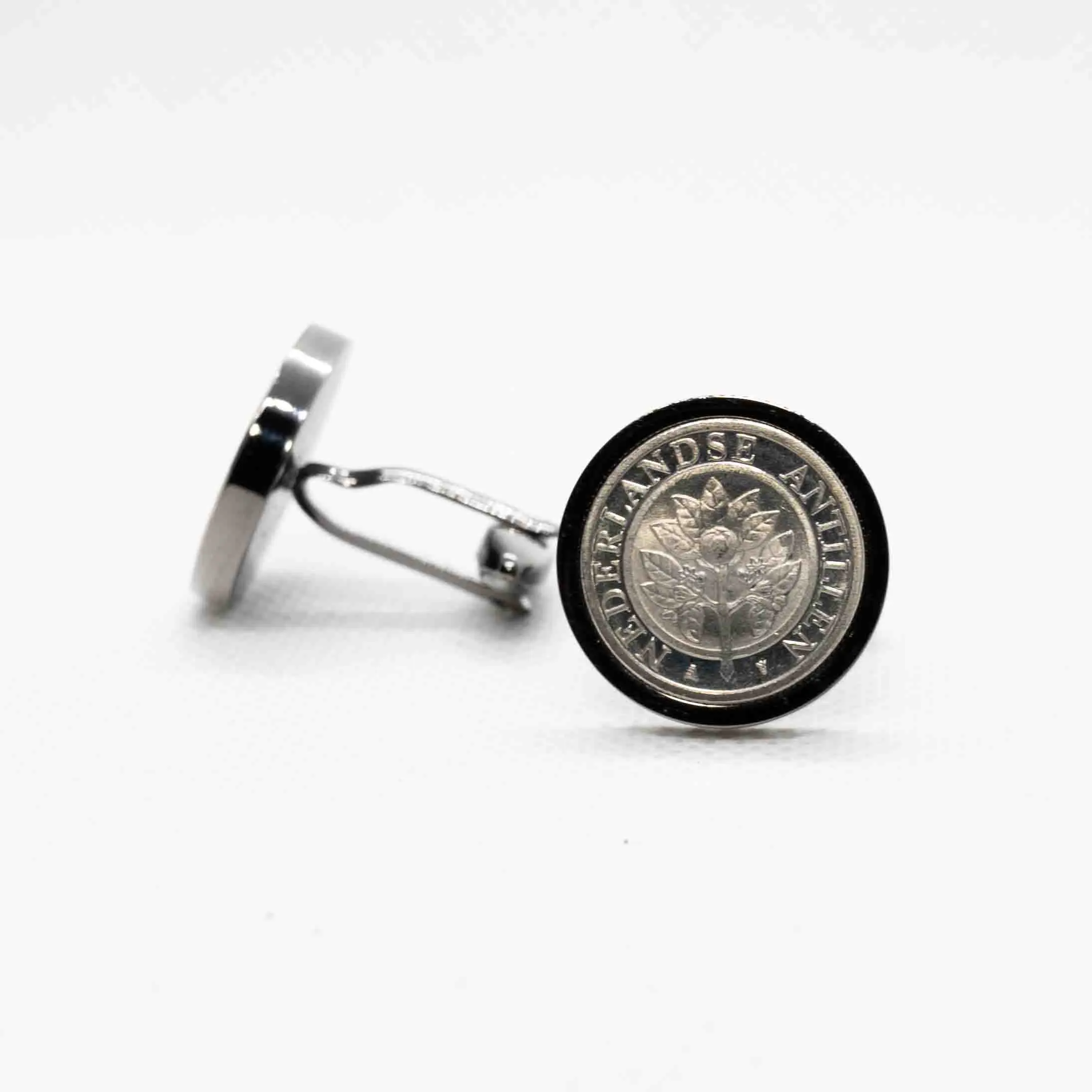 Netherlands Antilles 10 Cents Cufflink