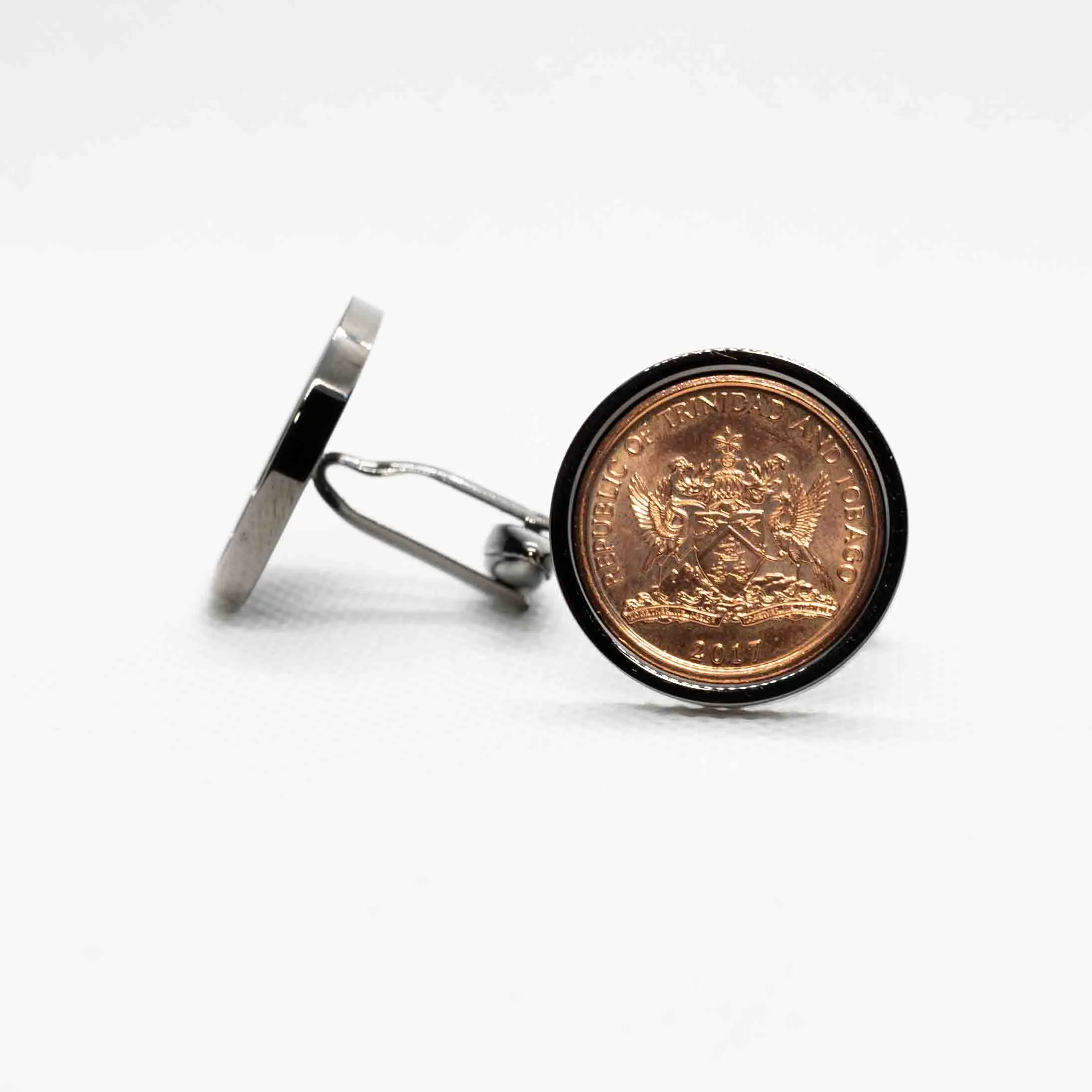 Trinidad and Tobago 5 cents Coin Cufflinks