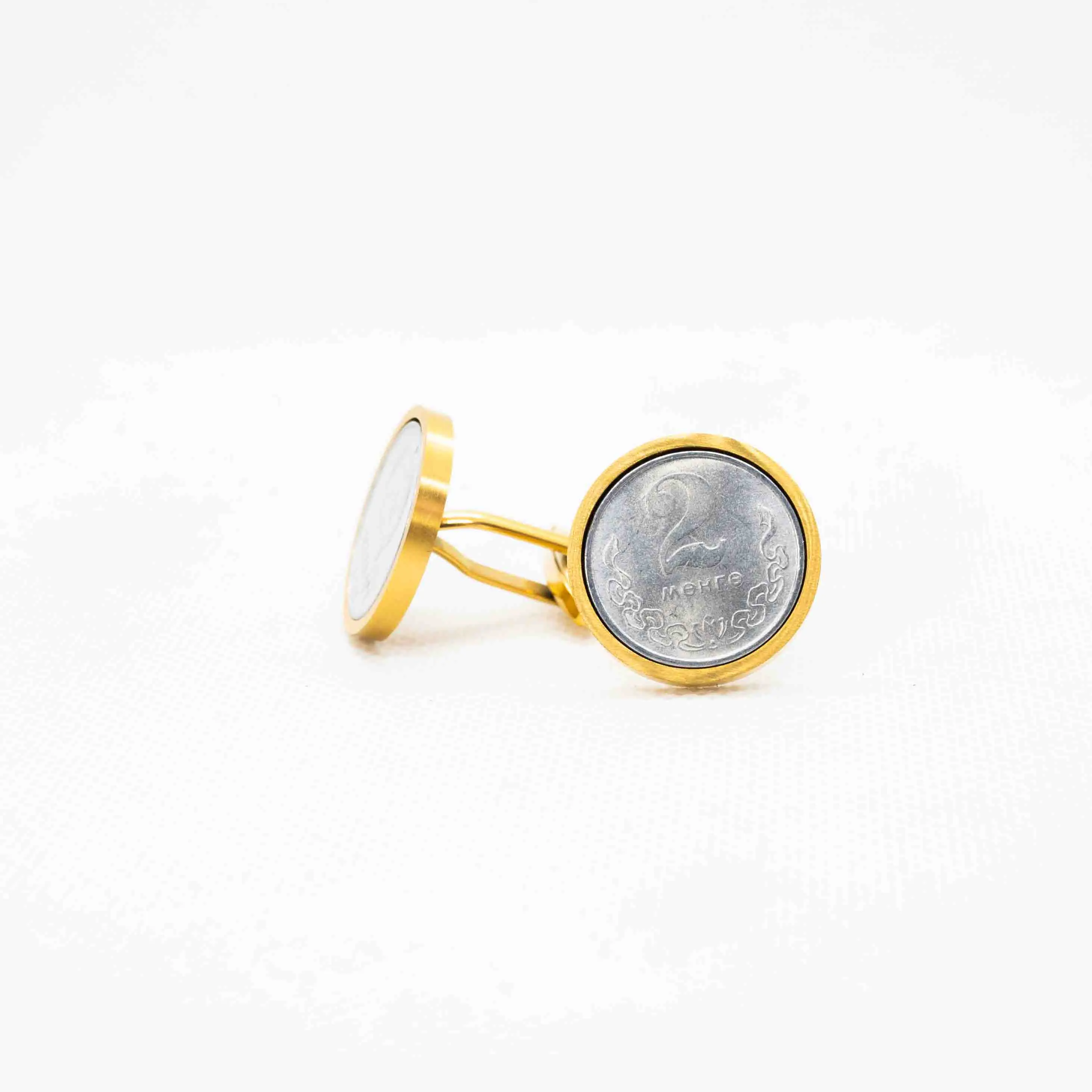 Mongolia 2 Mongo Cents Coin Cufflinks