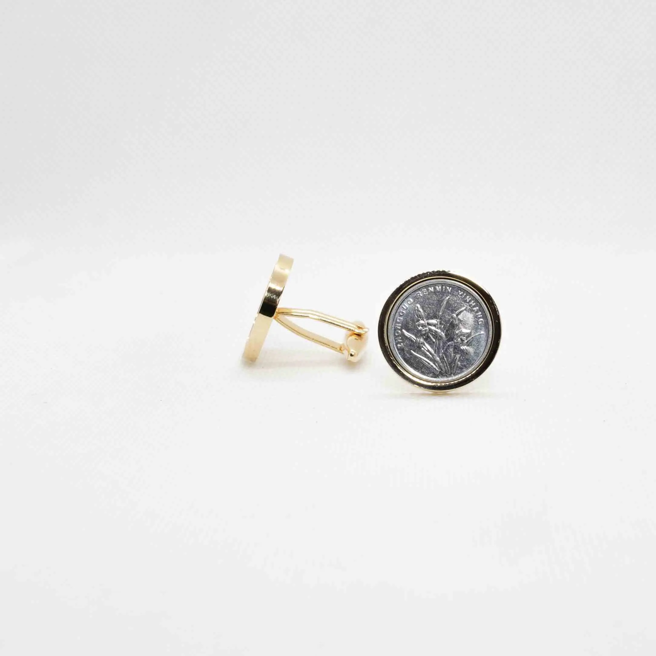 Peoples Republic China 1 Jiao Coin Cufflink