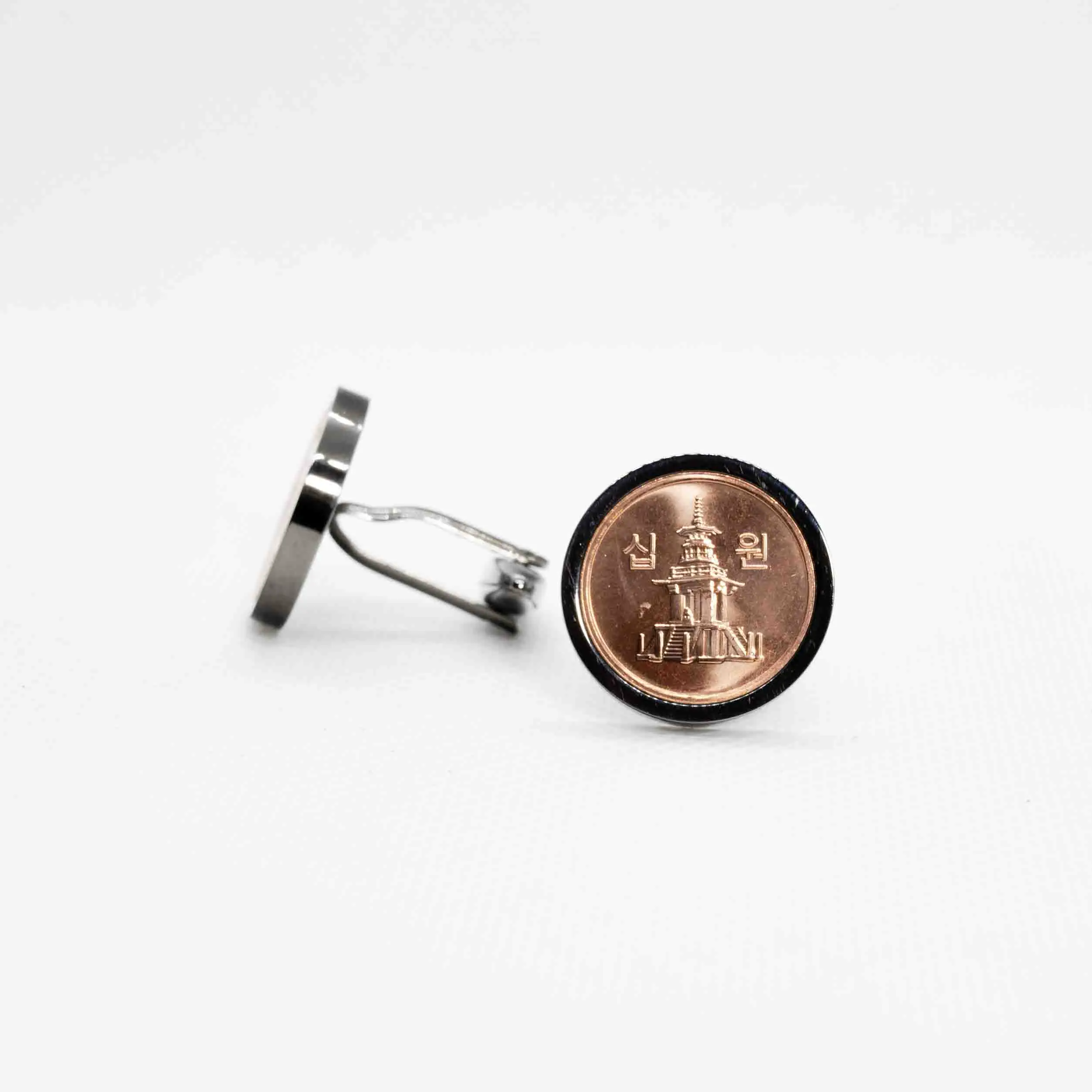 South Korea 10 Won Coin Cufflinks