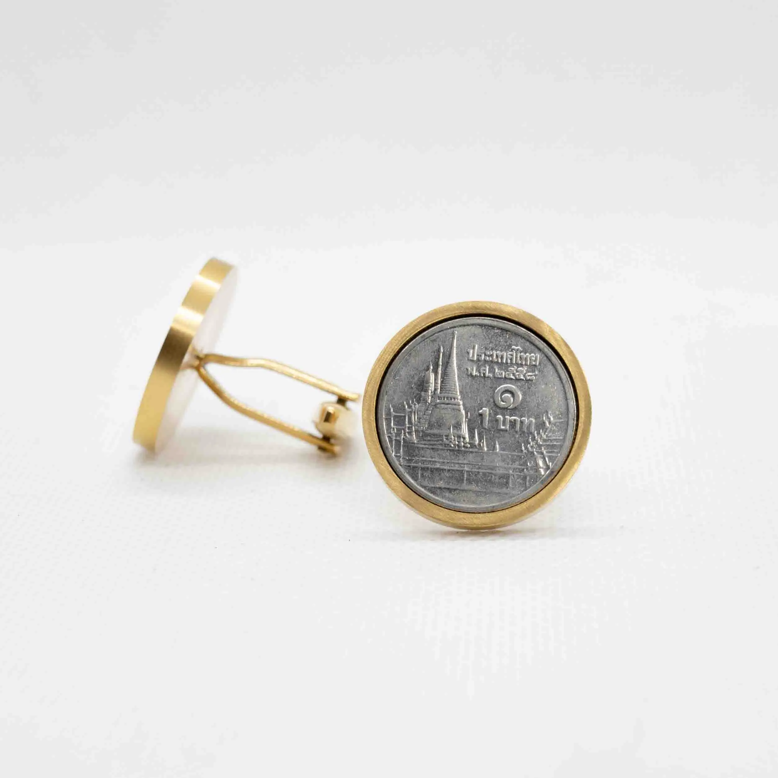 Thailand 1 Baht Coin Cufflink,