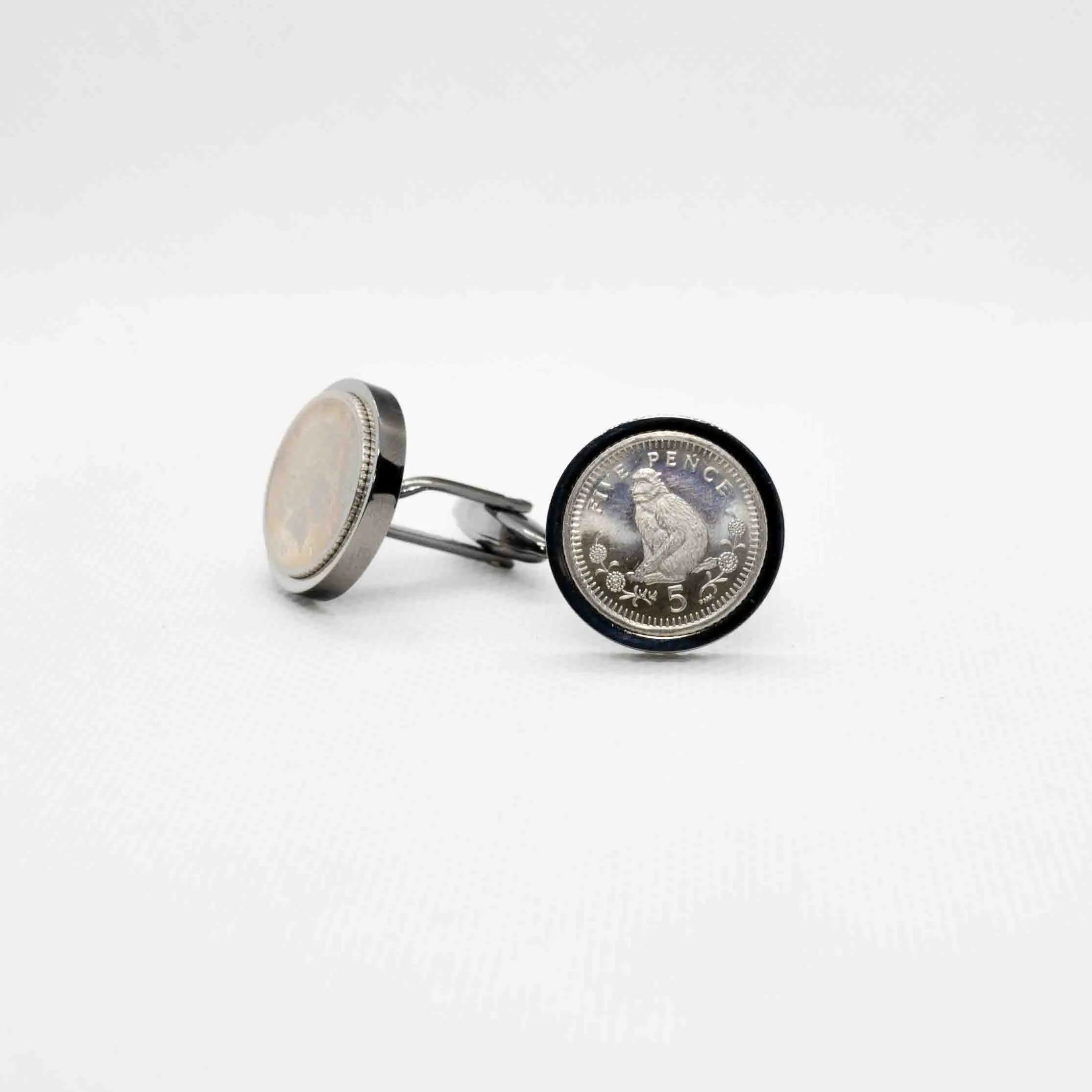 Gibraltar 5 pence Coin Cufflinks