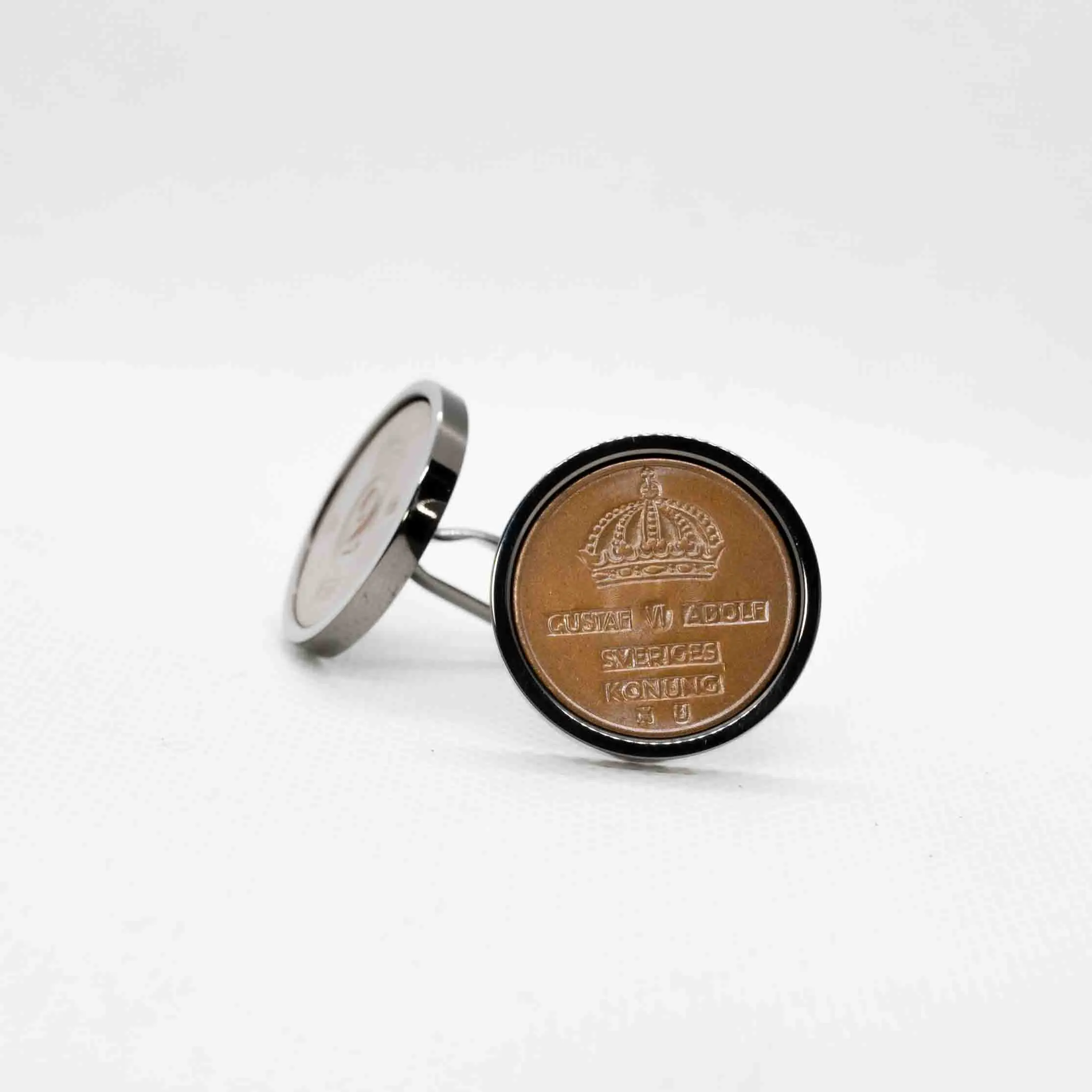 Sweden 2 Ore Gustaf VI Adolf Cufflinks