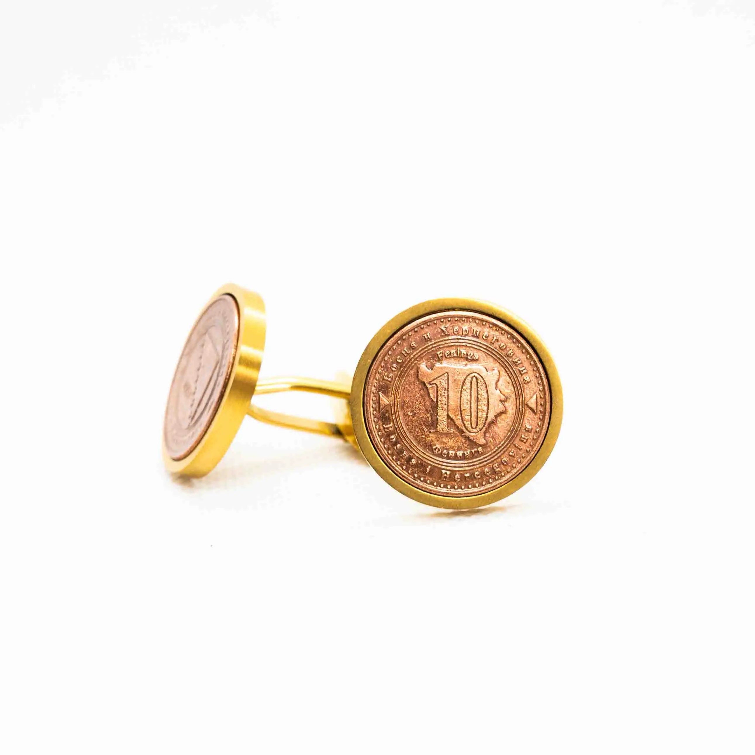 Bosnia & Herzegovina 10  Feninga Coin Cufflinks