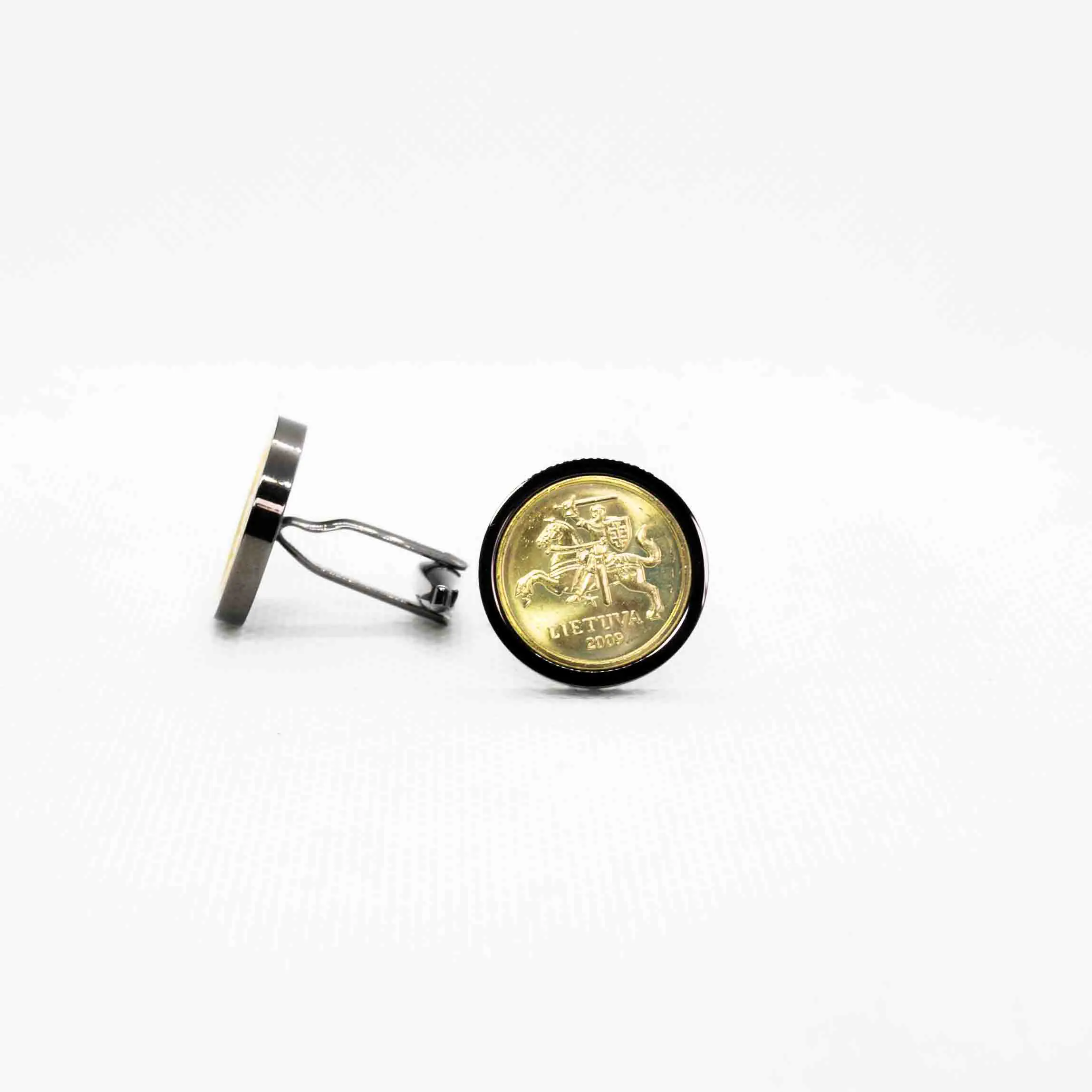 Lithuania 10 Centu Coin Cufflinks