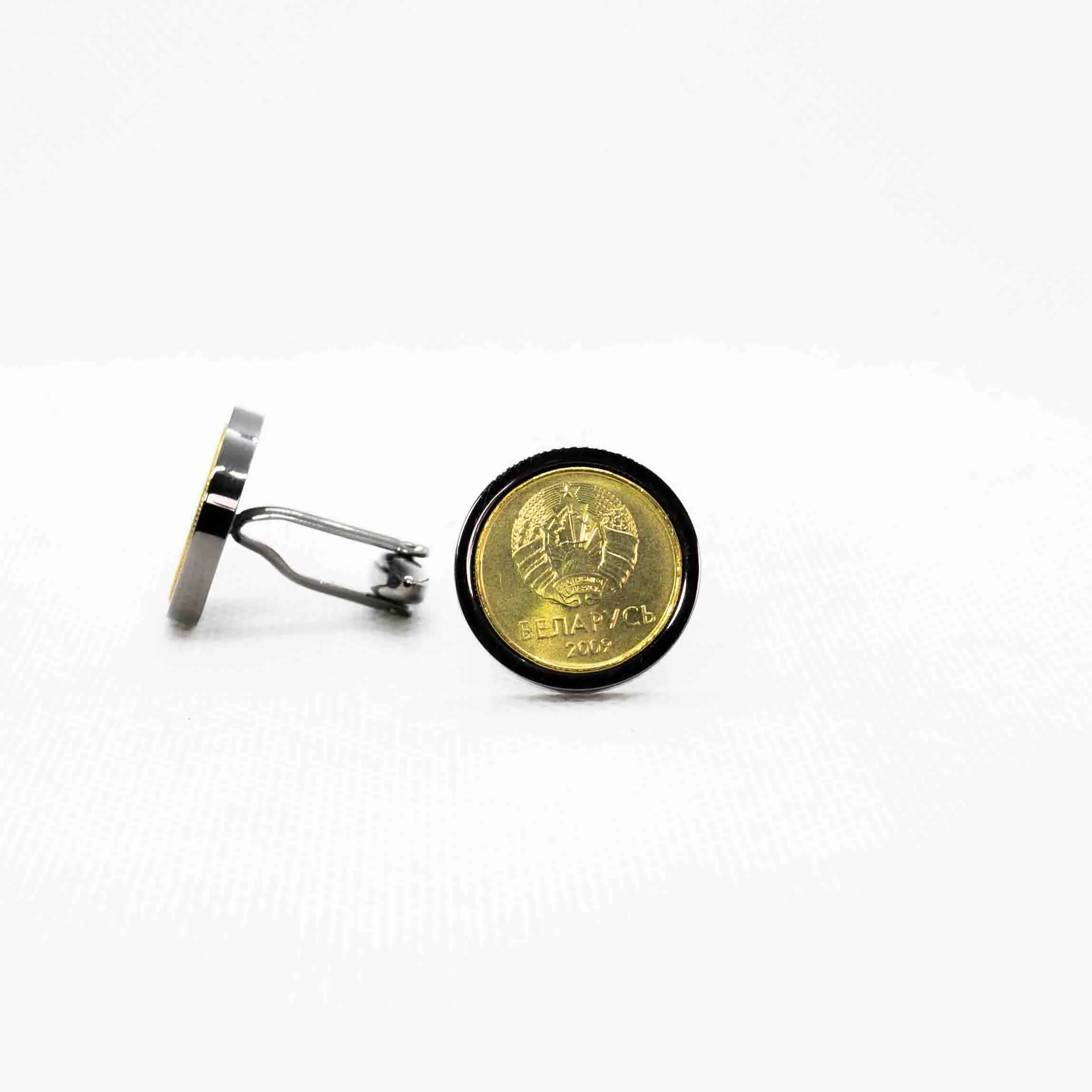 Belarus 10 Kopeks Cents Coin Cufflinks
