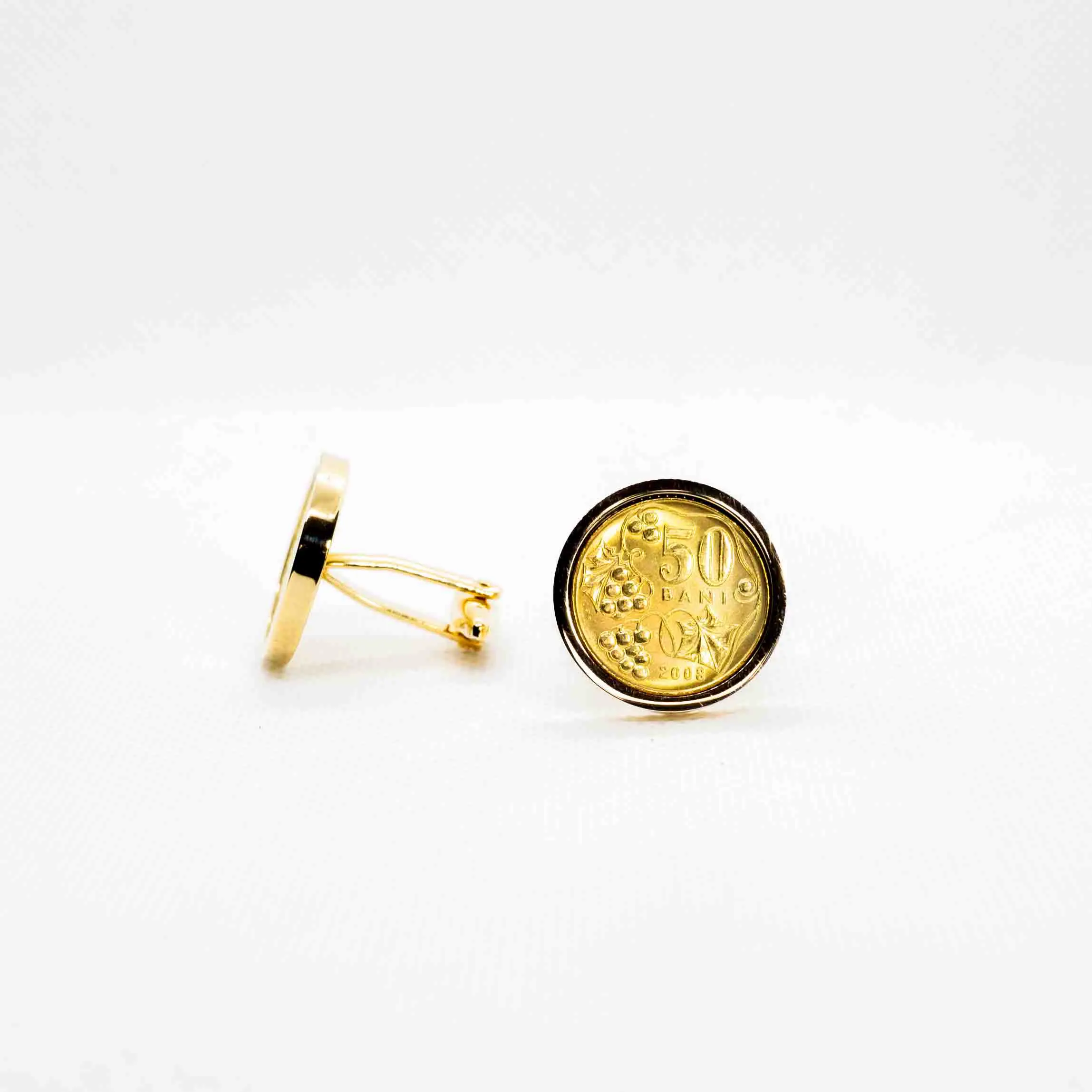 Moldova 50 Bani Coin Cufflinks