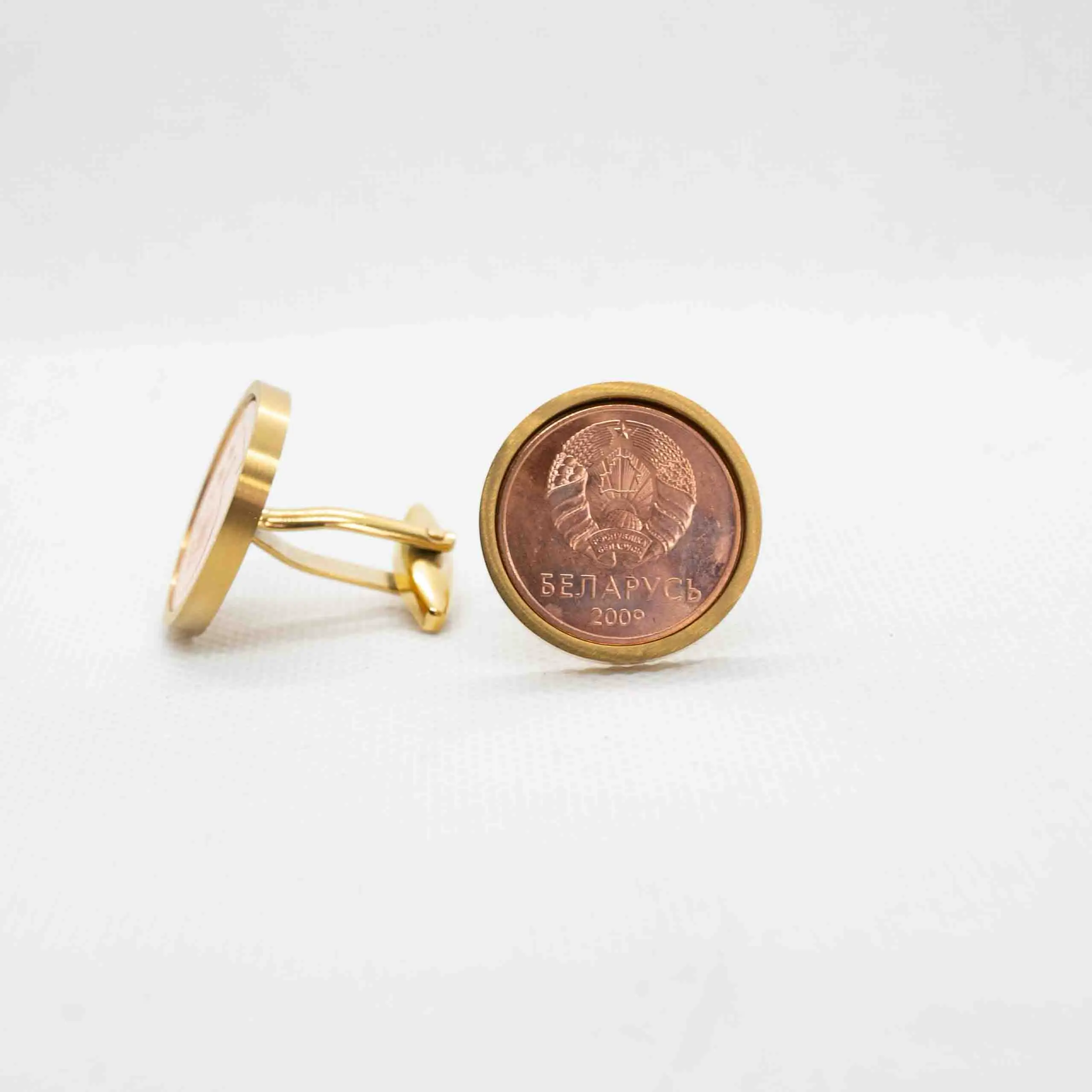 Belarus 5 Kopeks Cents Coin Cufflinks