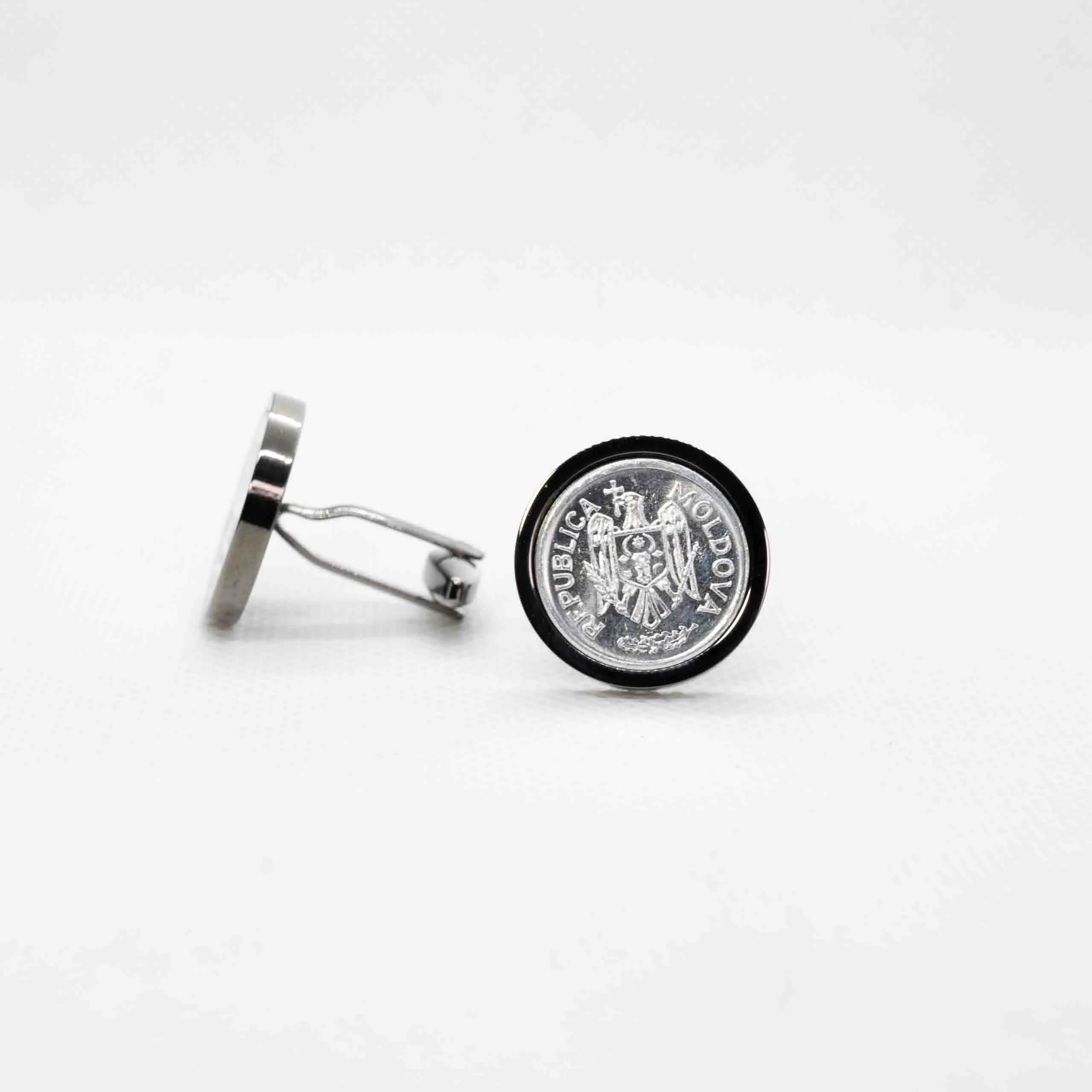 Moldova 10 Bani Coin Cufflinks