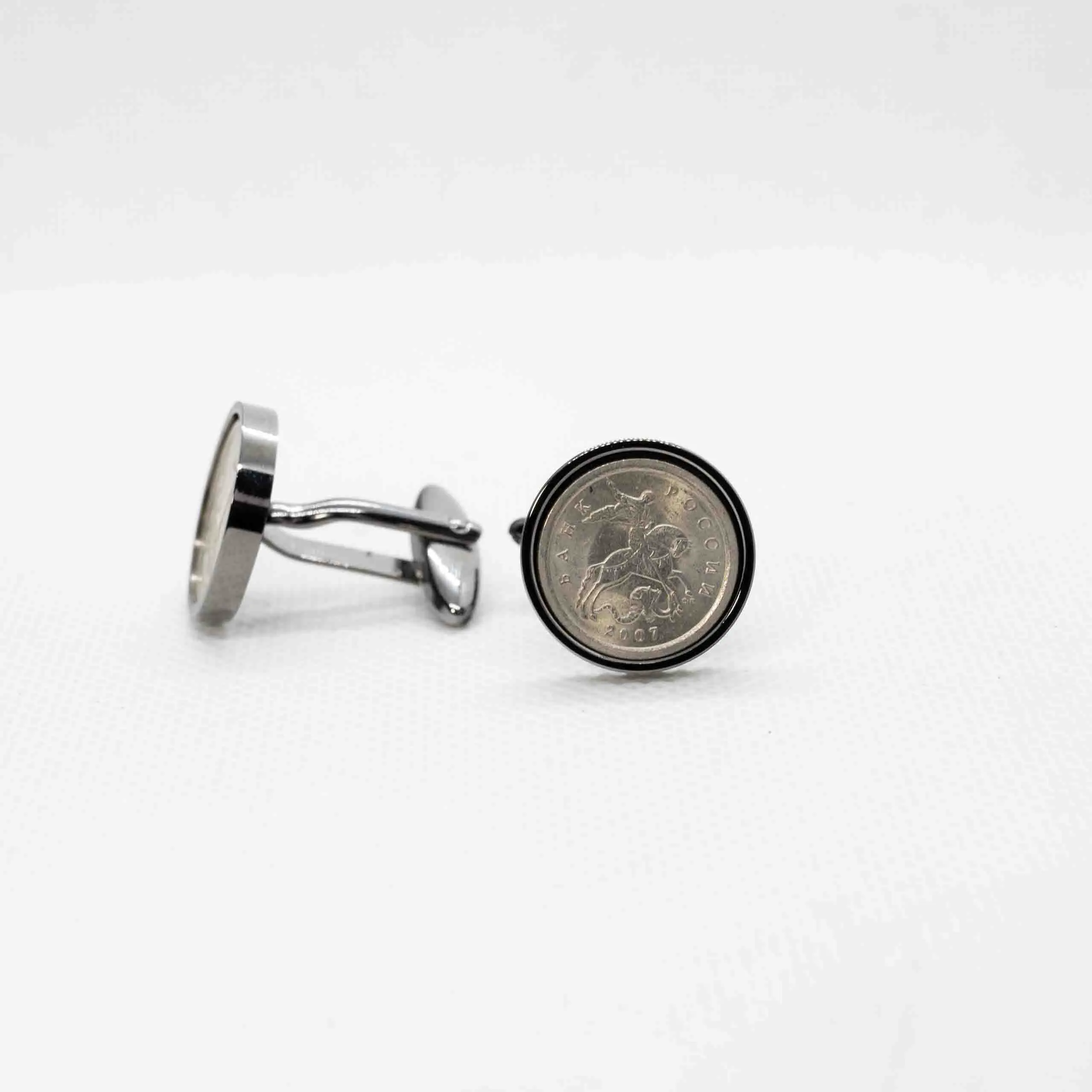 Russia 1 Kopeck Coin Cufflinks