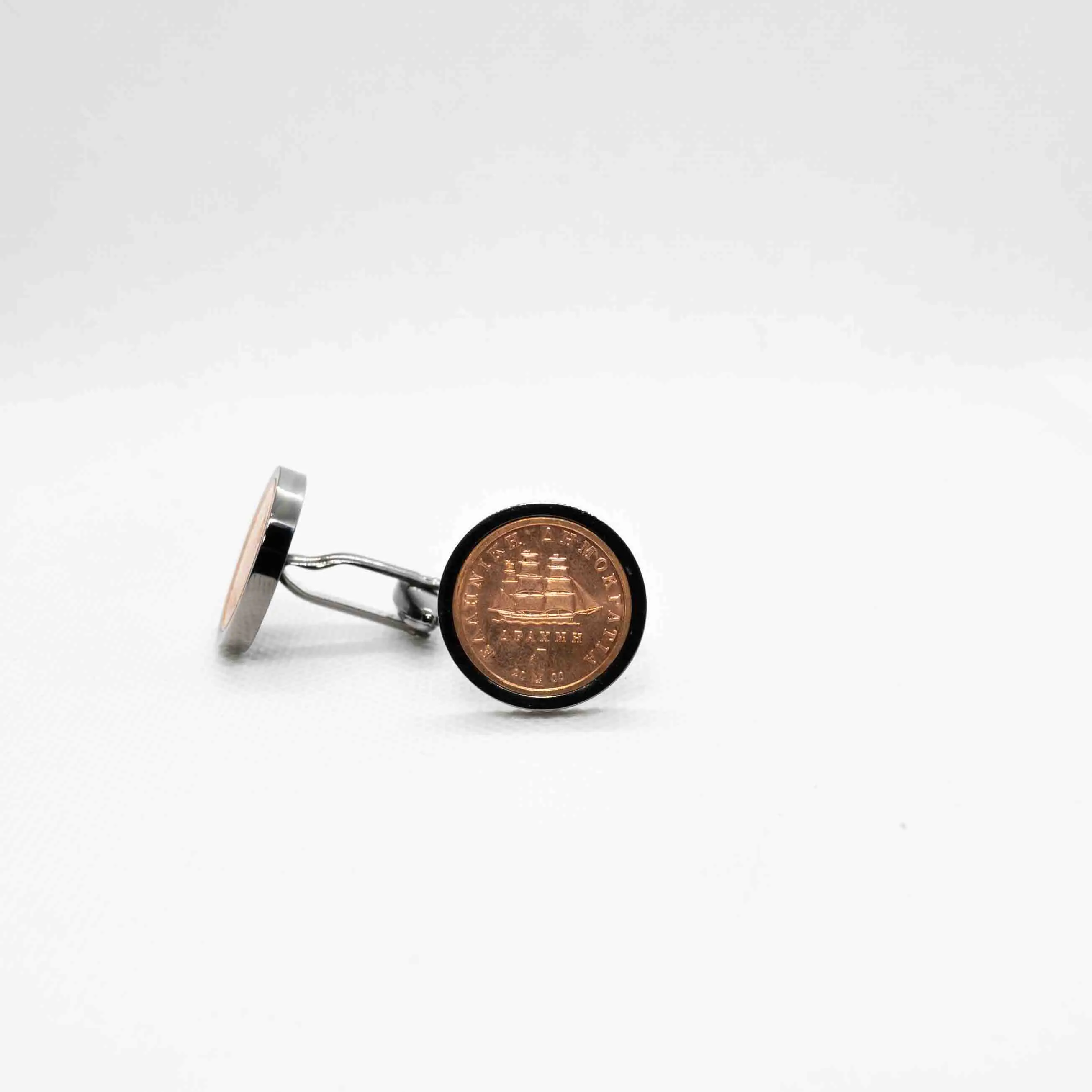 Greece 1 Drachma  Coin Cufflinks