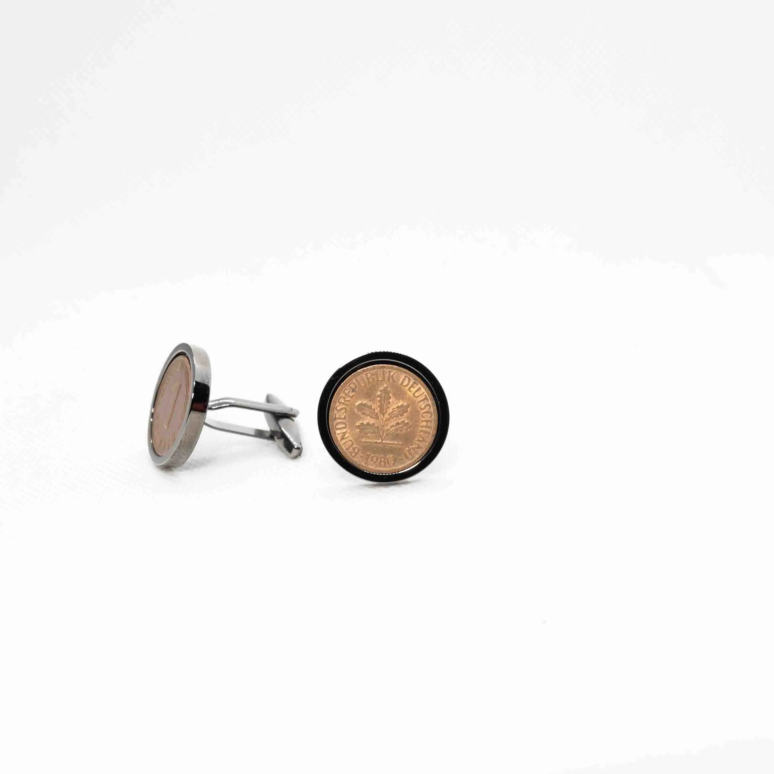 Germany 1 Pfennig Coin Cufflink