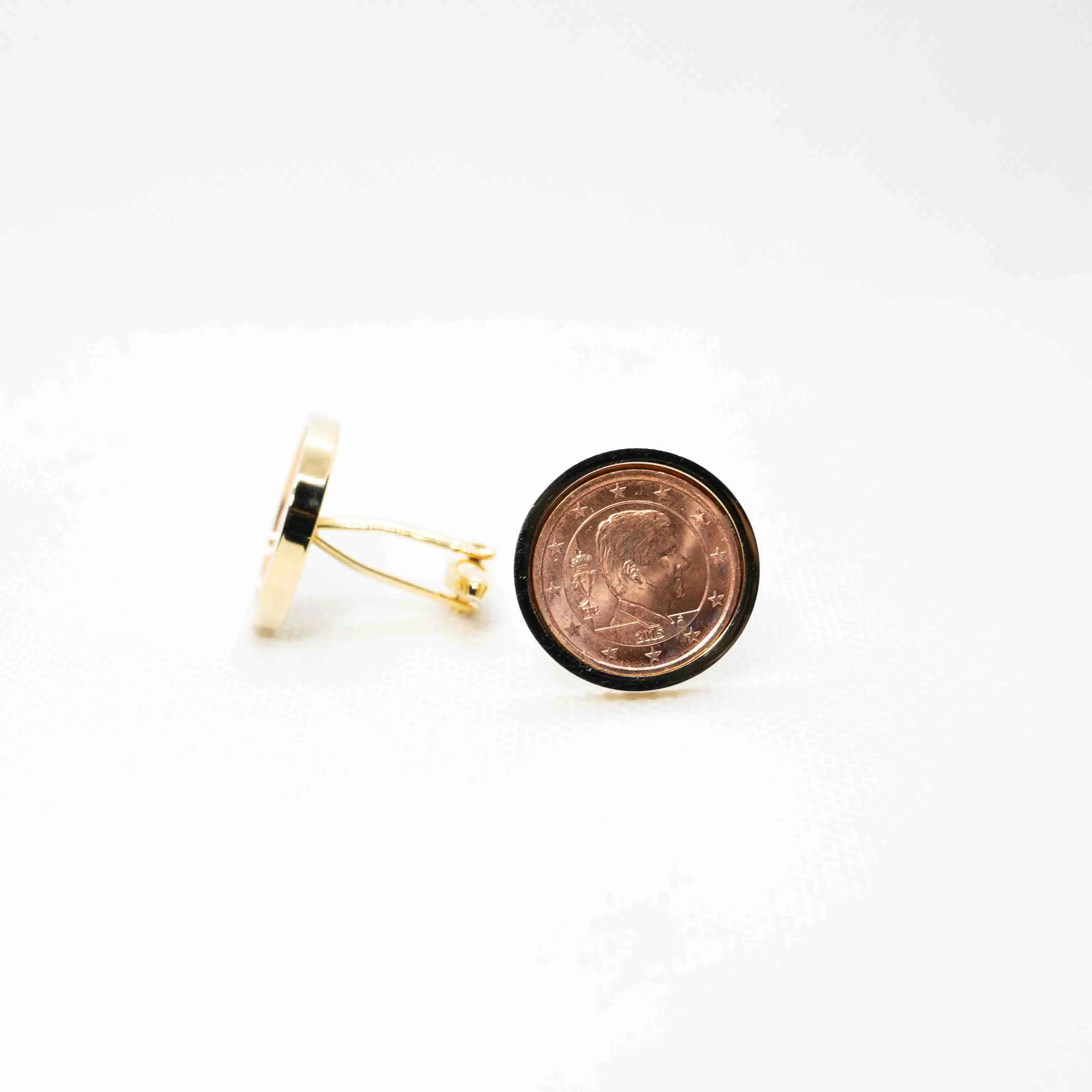 Belgium Third Two Cent Euro Coin Cufflinks