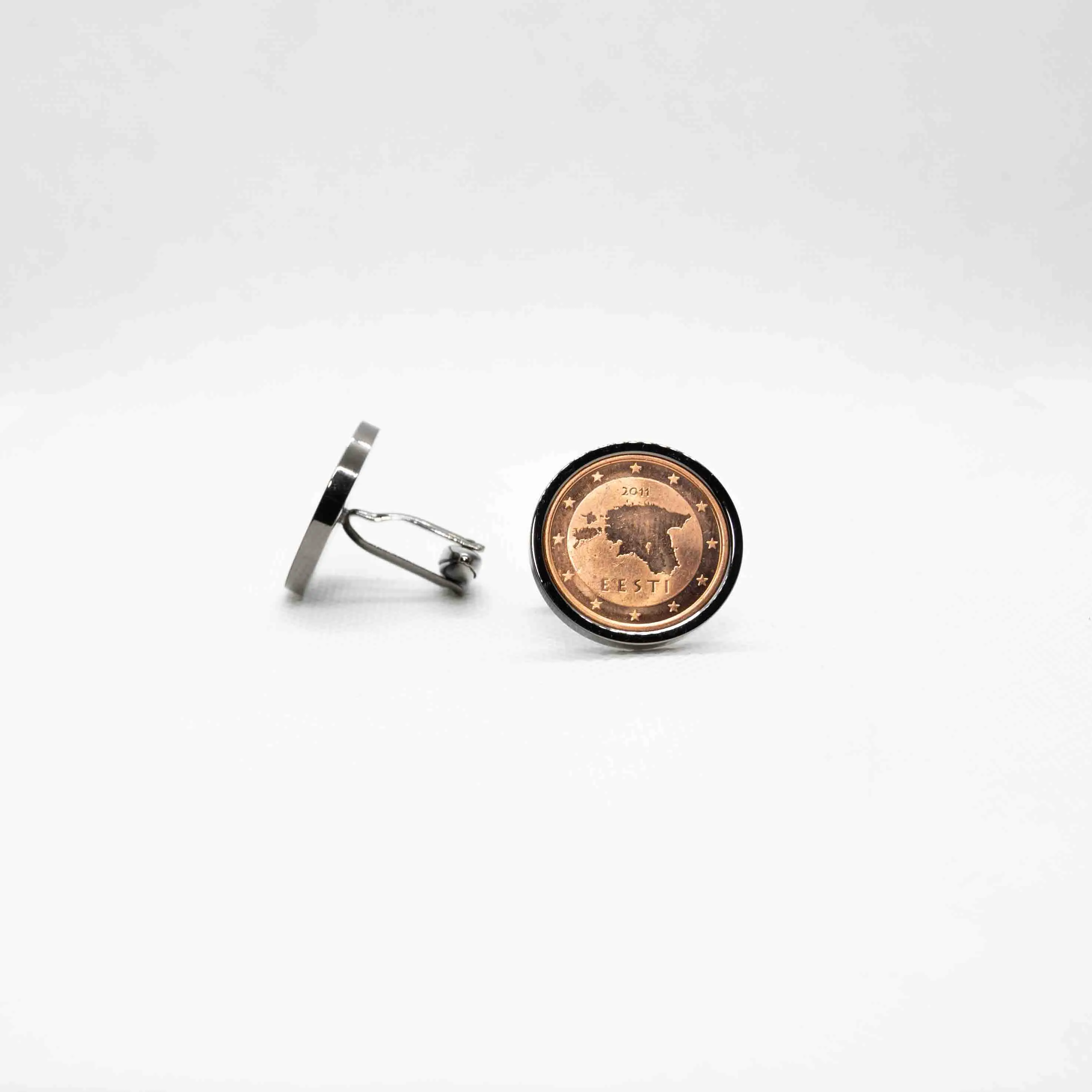 Estonia 5 Cent Euro Coin Cufflinks