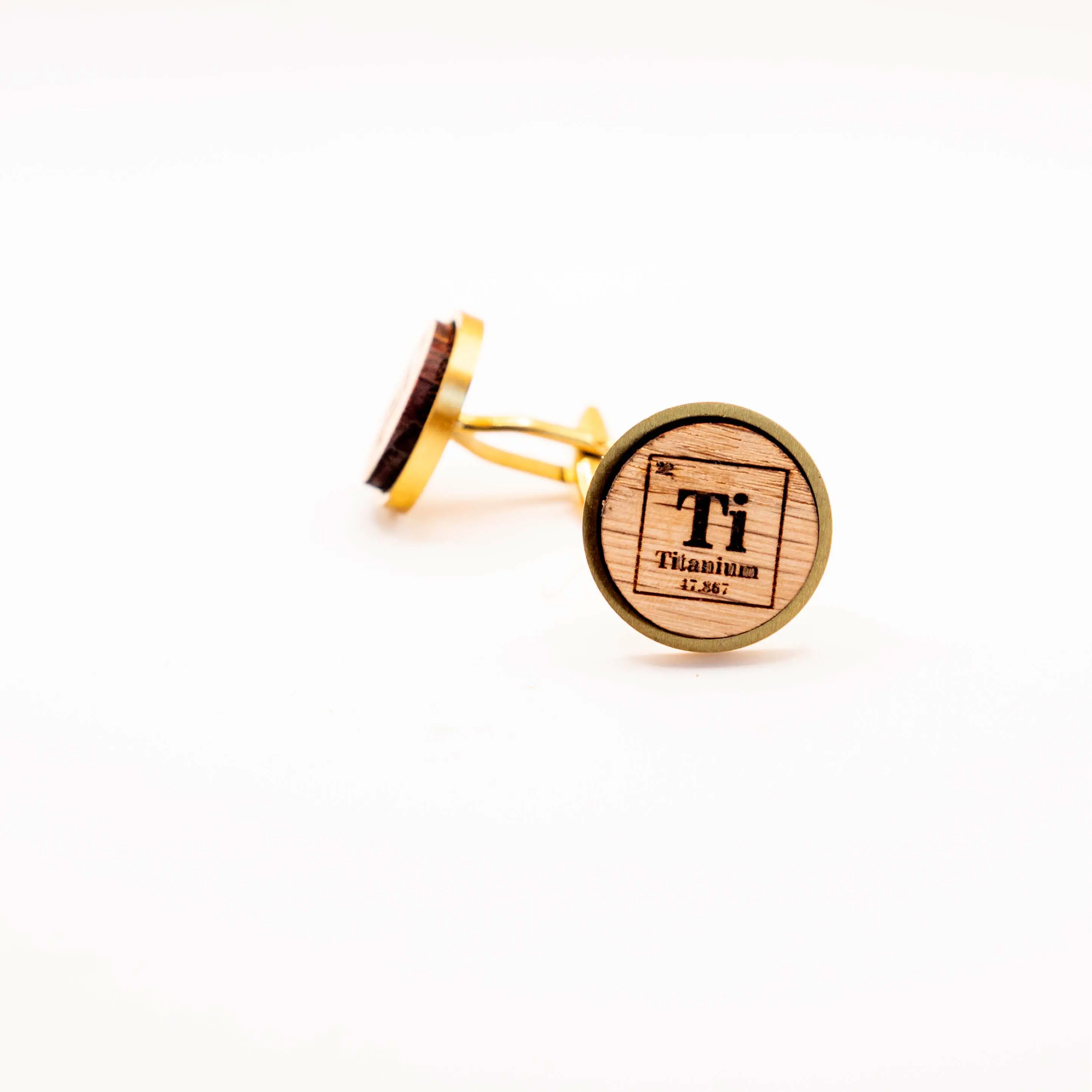 Ti Titanium periodic Table Wooden Cufflinks