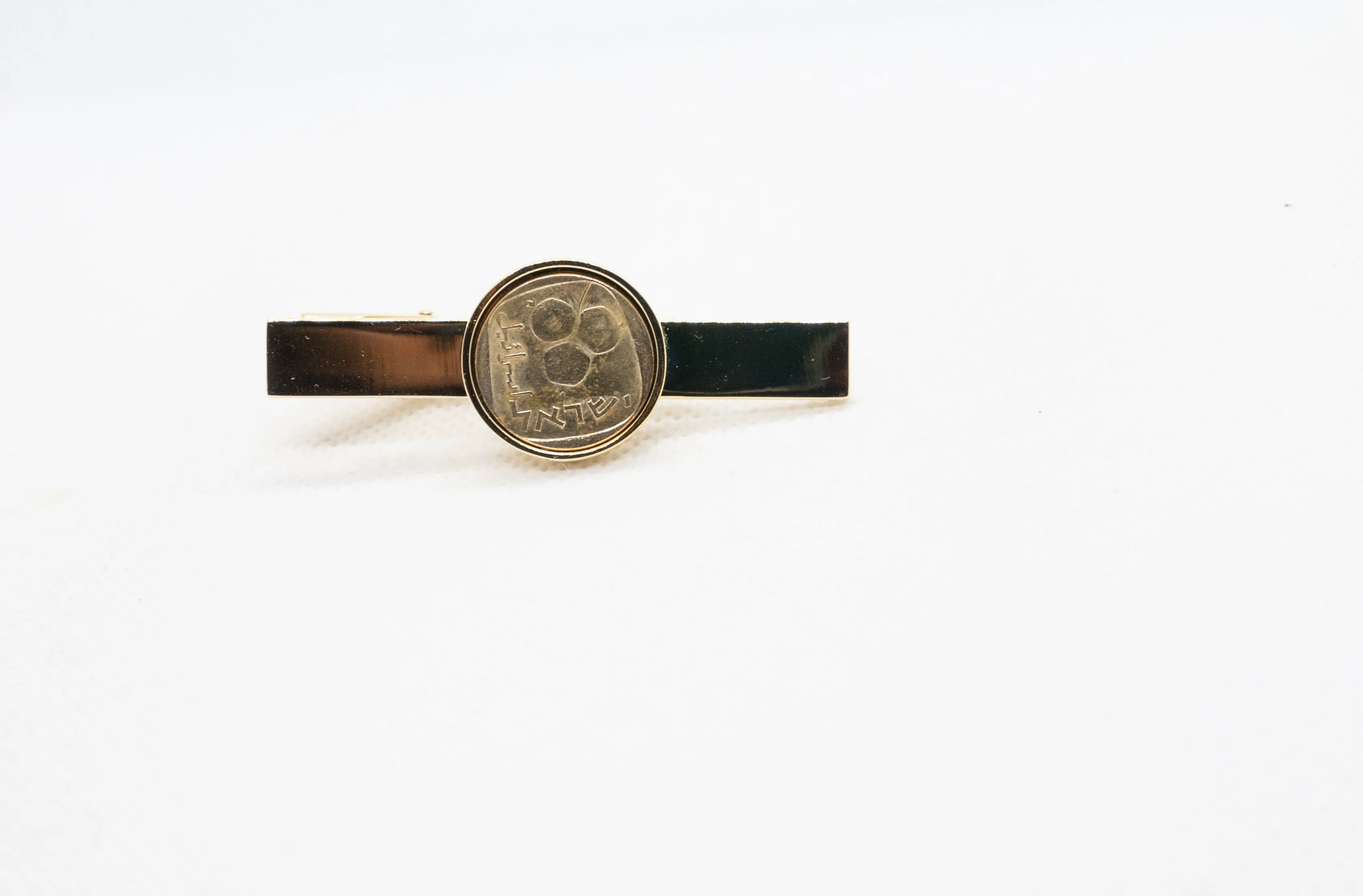 Israel 5 Agorot Tie Clips